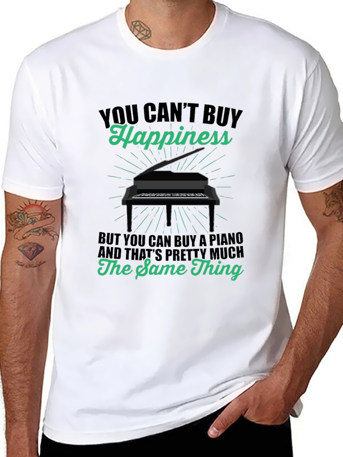 Piano Happiness T-Shirt - Music Lover Tee