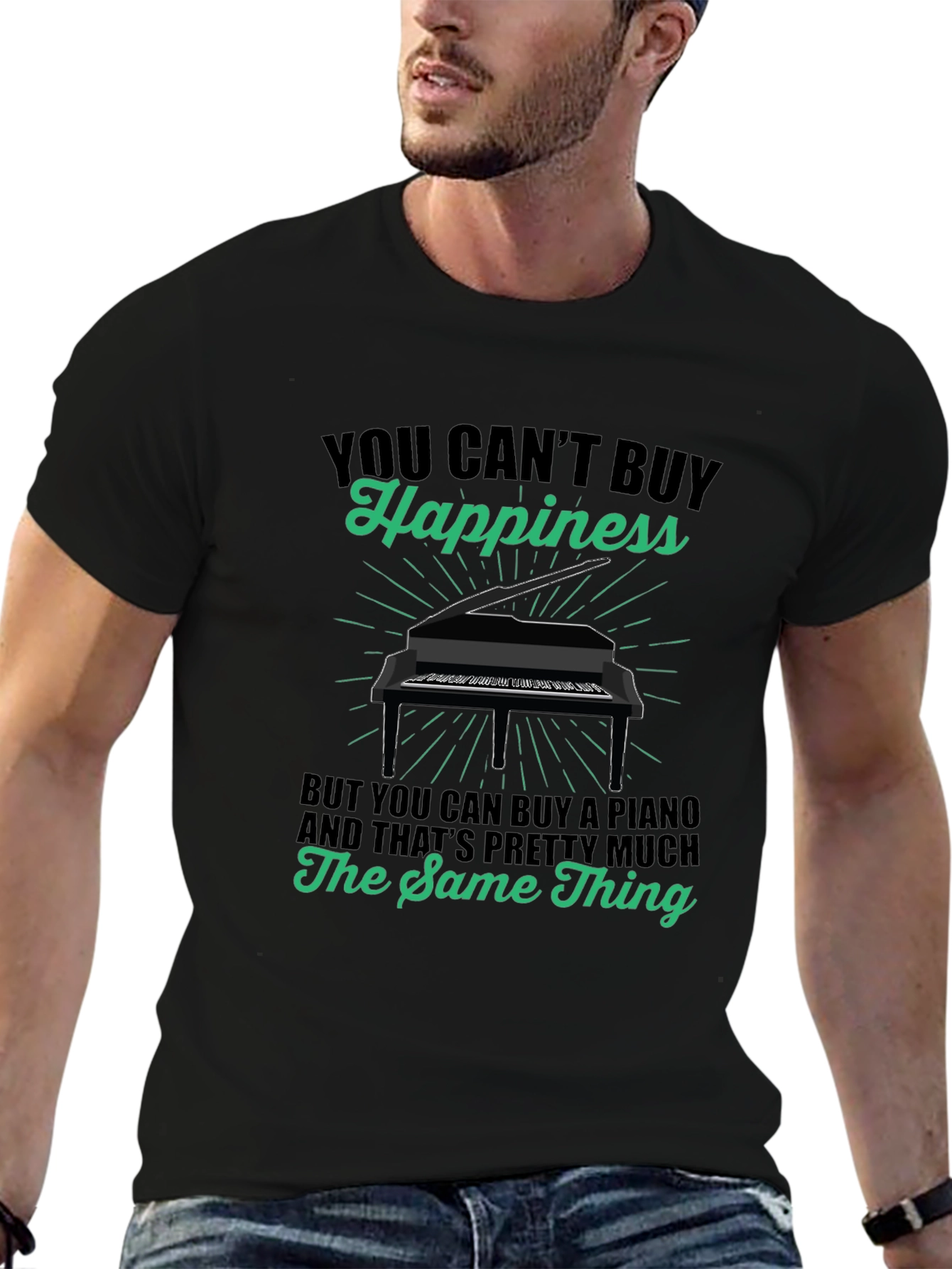 Piano Happiness T-Shirt - Music Lover Tee