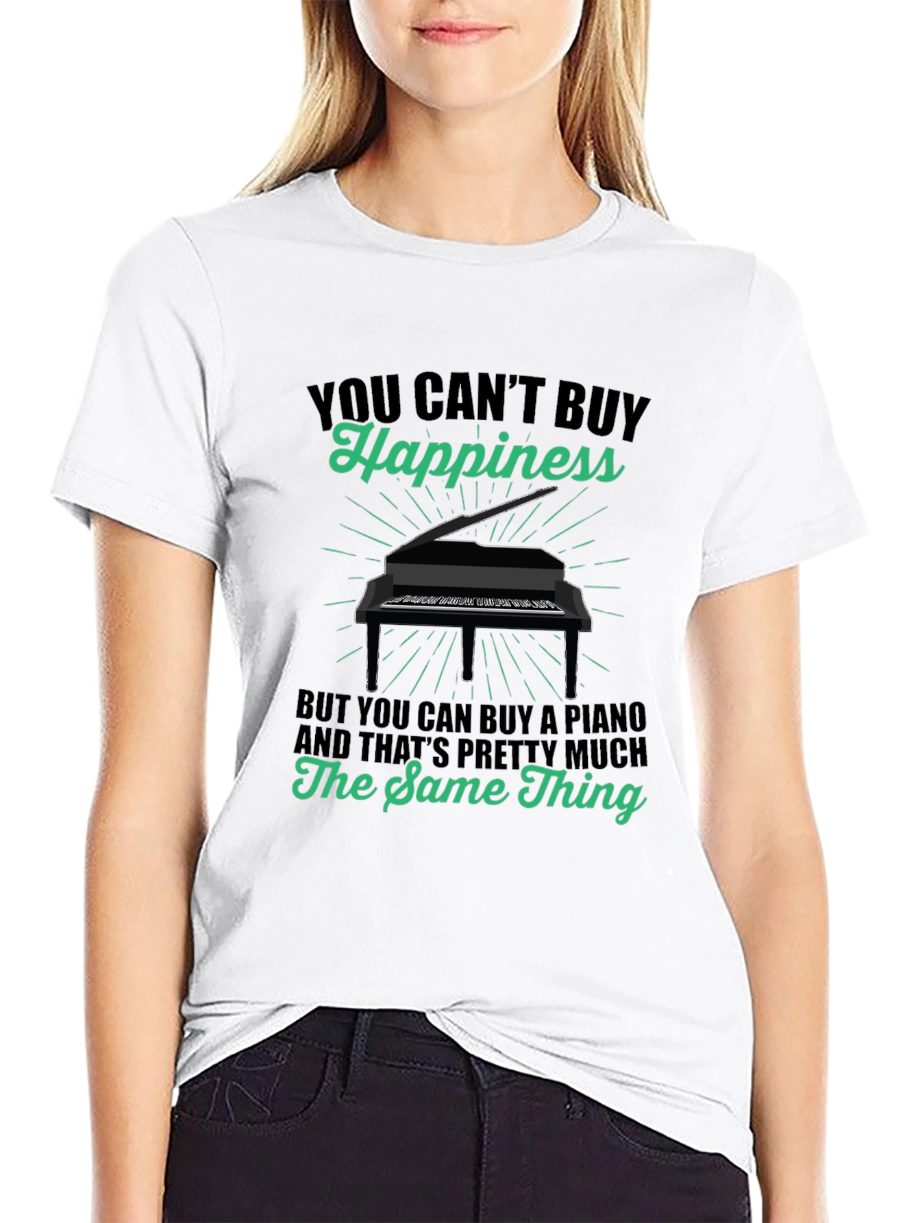 Piano Happiness T-Shirt - Music Lover Tee