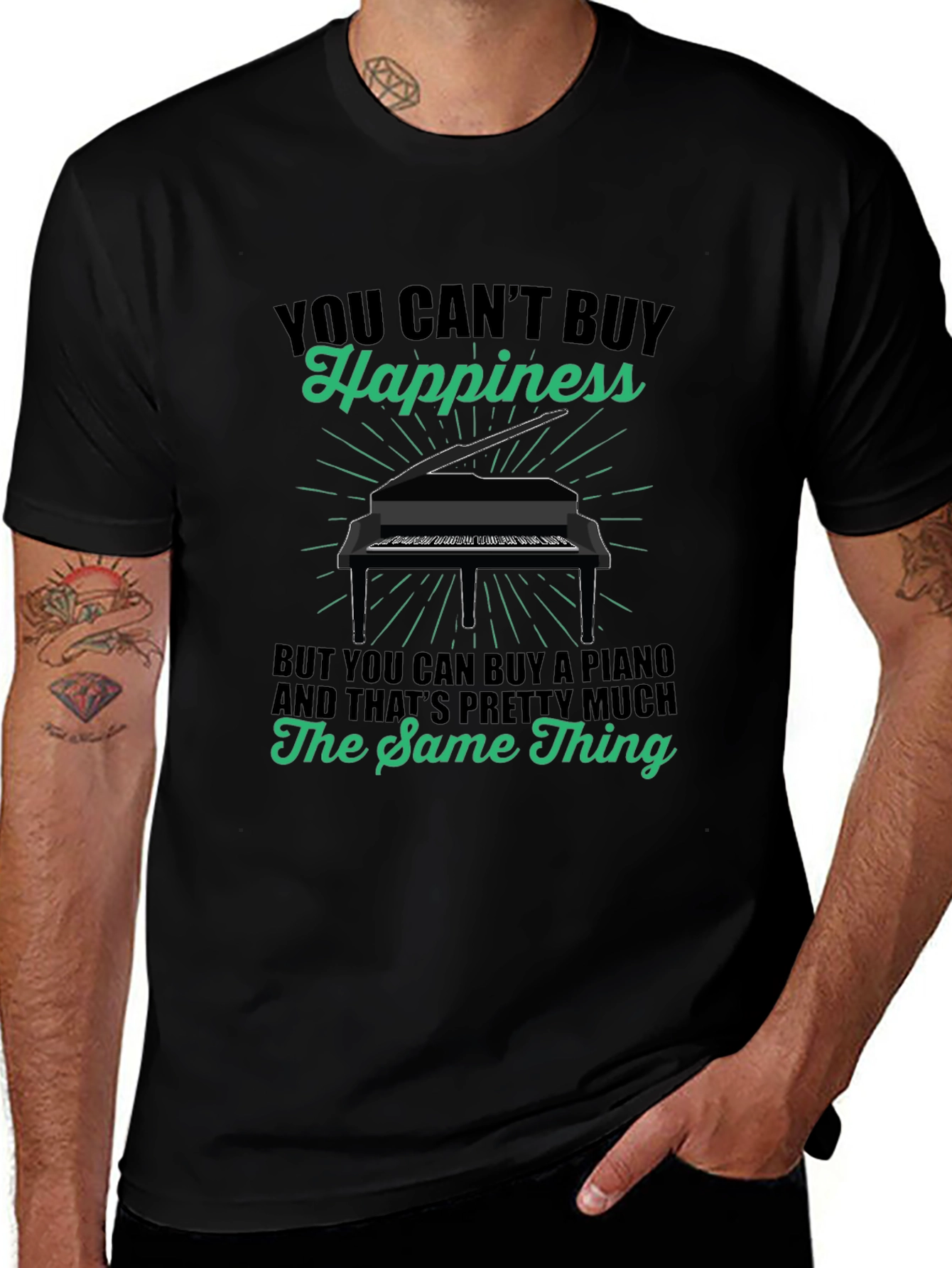 Piano Happiness T-Shirt - Music Lover Tee