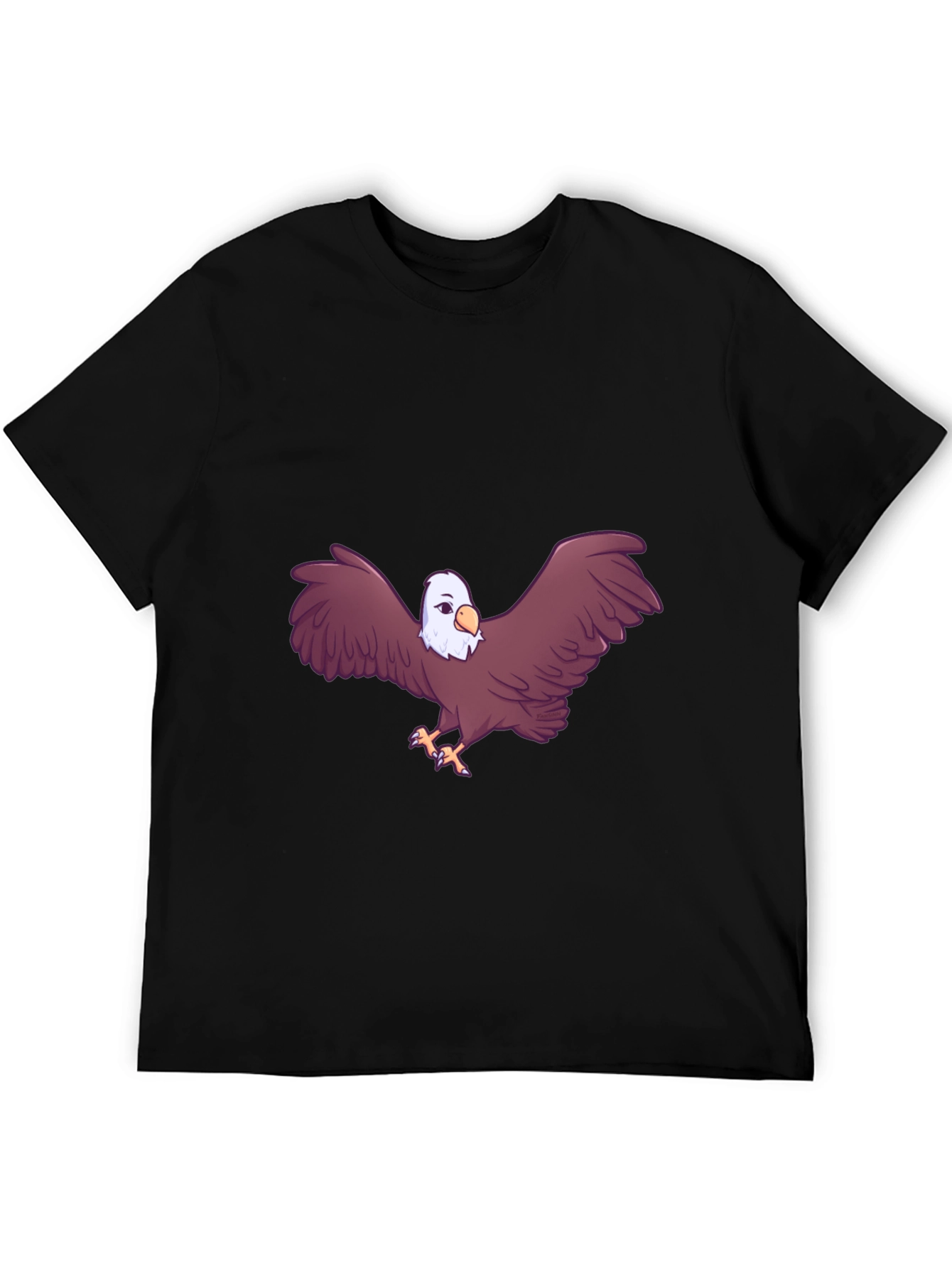 Eagle Graphic Print Black T-Shirt