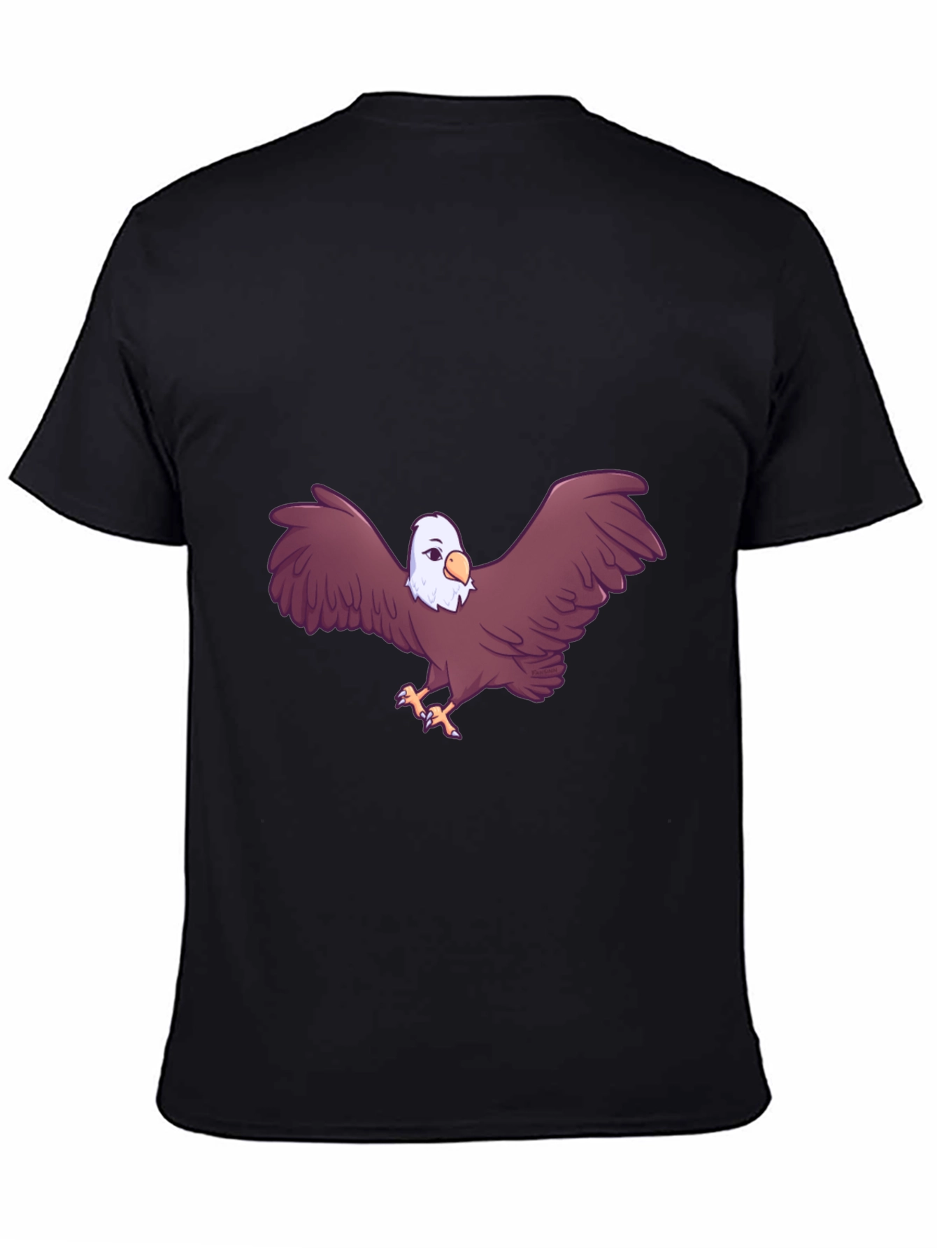 Eagle Graphic Print Black T-Shirt