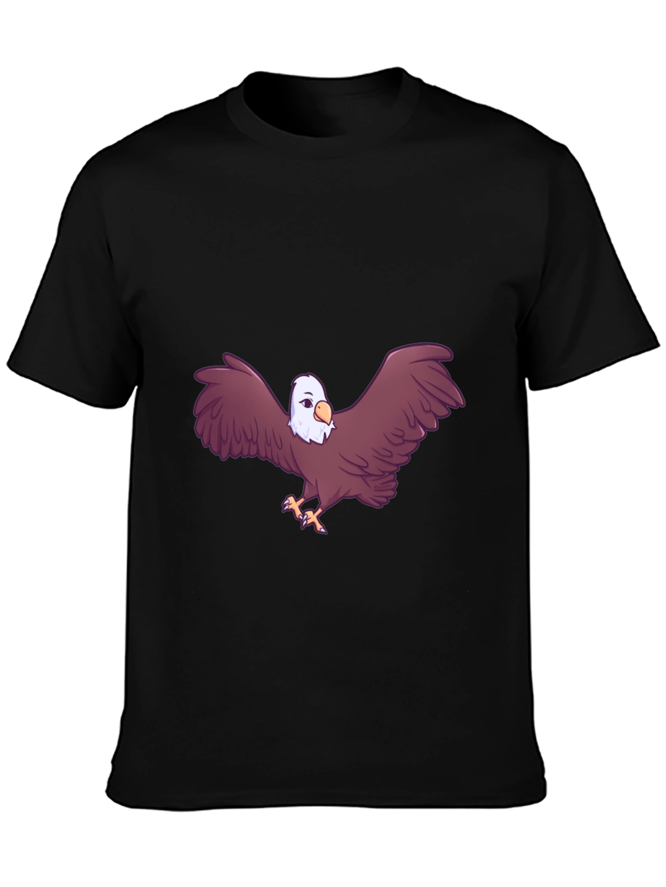 Eagle Graphic Print Black T-Shirt