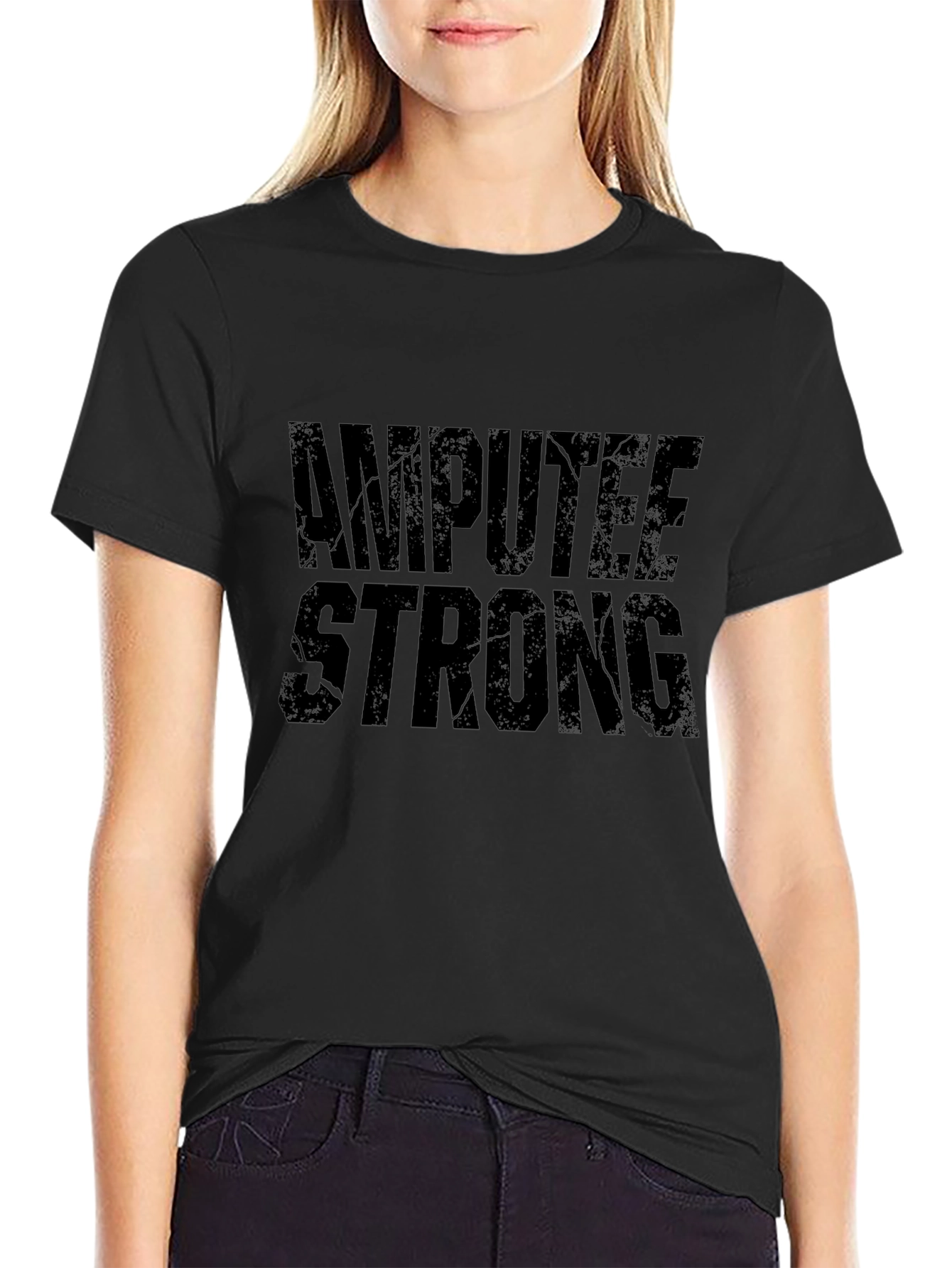 Amputee Strong Graphic Tee - Black