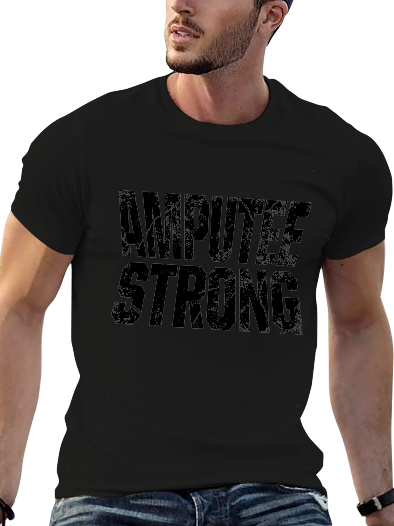 Amputee Strong Graphic Tee - Black