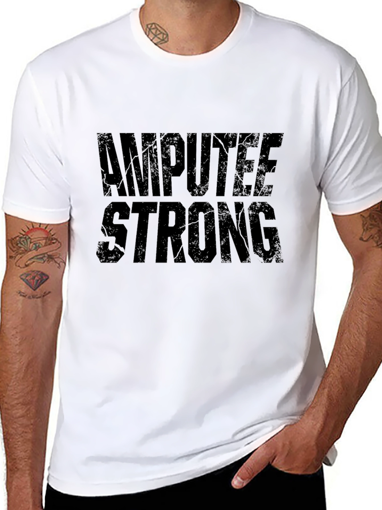 Amputee Strong Graphic Tee - Black