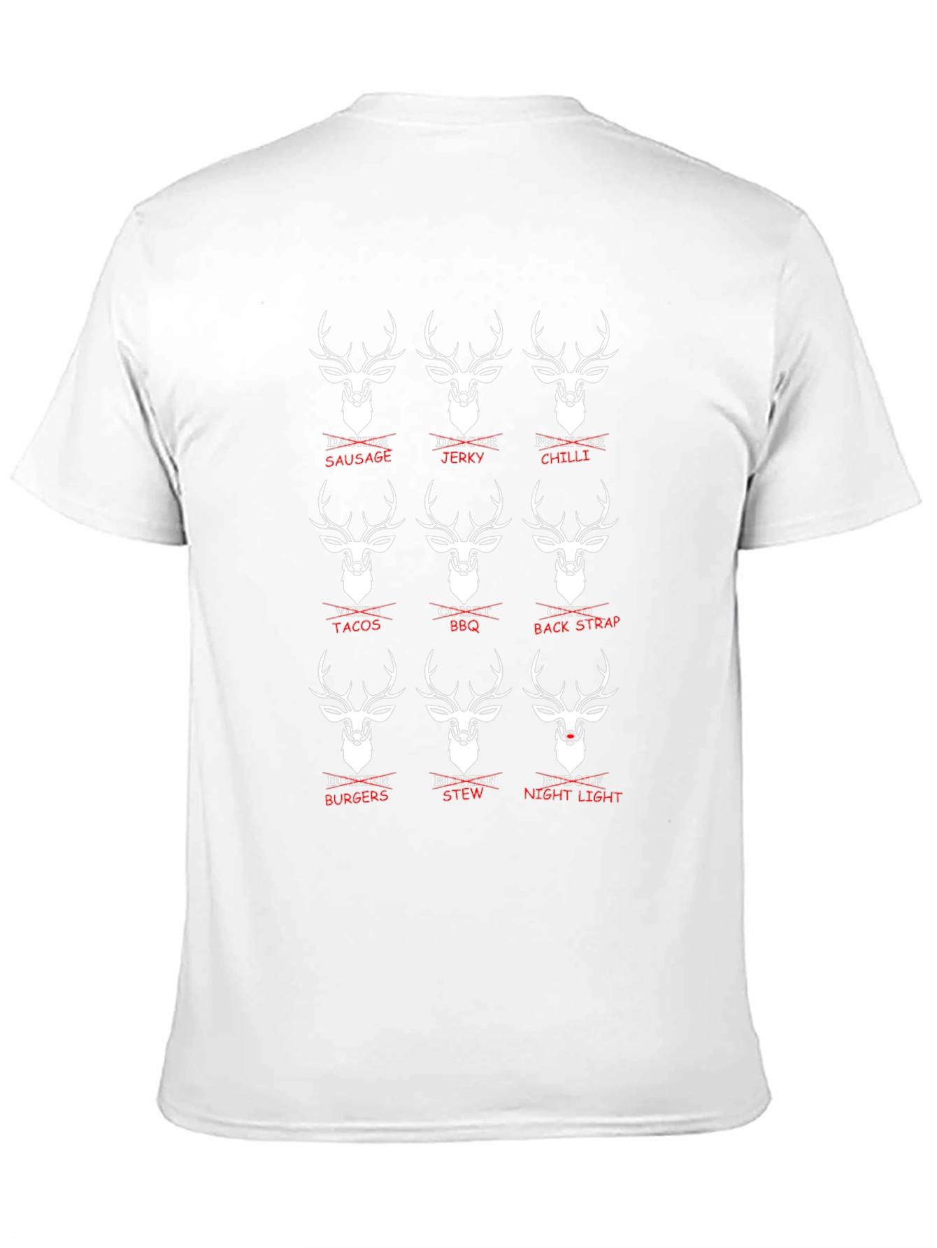 Reindeer Names Food Pun T-Shirt
