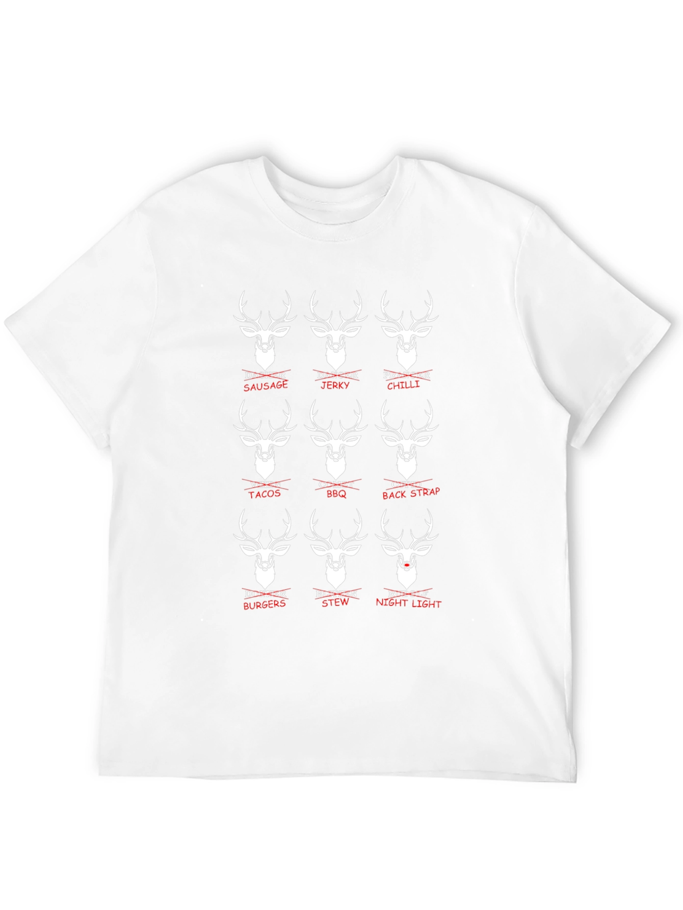 Reindeer Names Food Pun T-Shirt