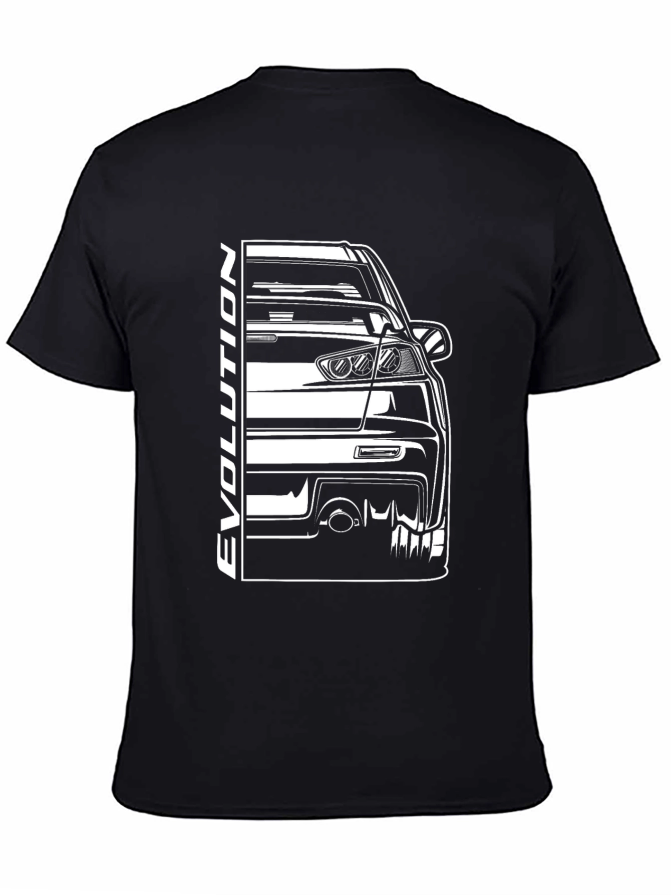 Evolution Car Graphic T-Shirt - Black Cotton Tee