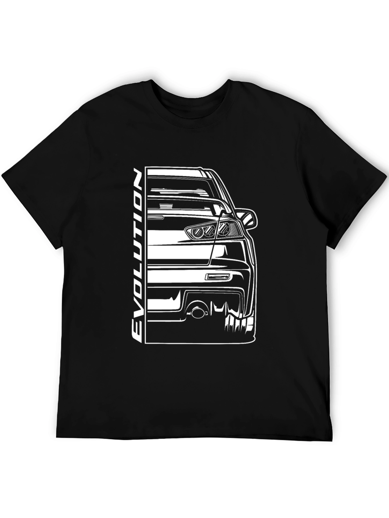Evolution Car Graphic T-Shirt - Black Cotton Tee