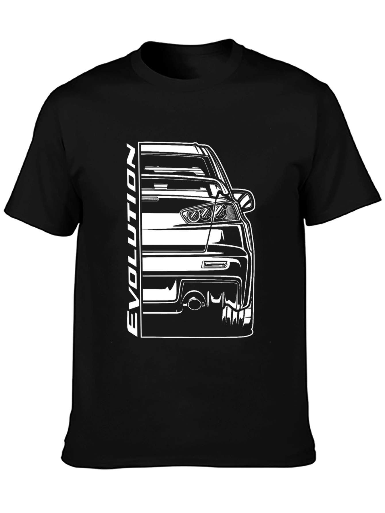 Evolution Car Graphic T-Shirt - Black Cotton Tee