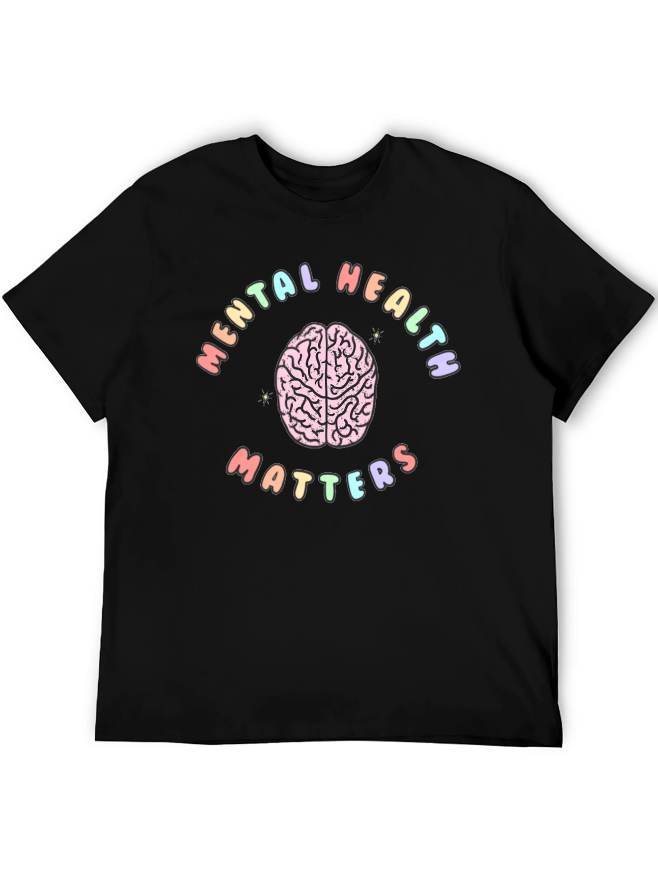 Mental Health Matters T-Shirt Brain Graphic