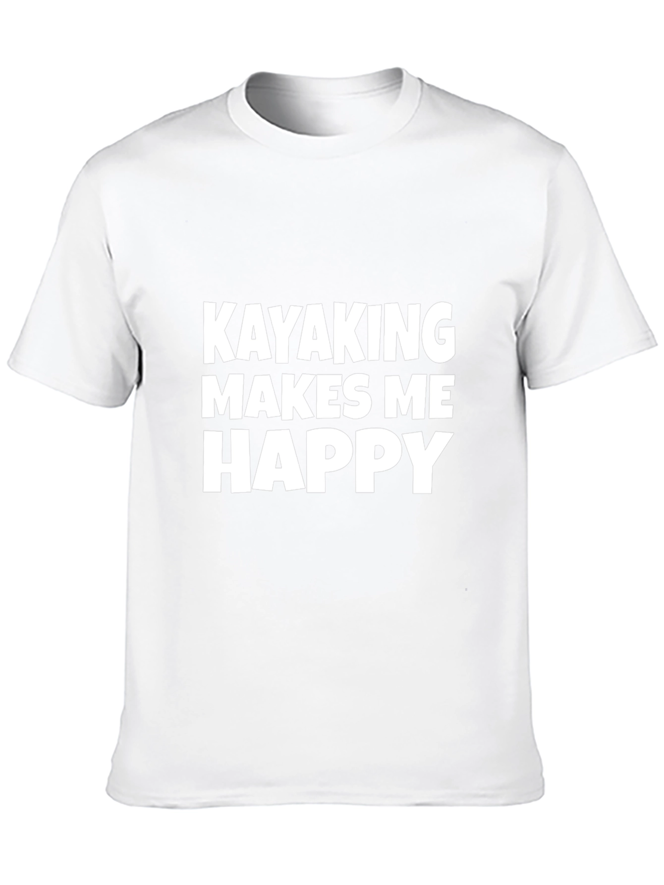Kayaking Makes Me Happy T-Shirt Black Cotton