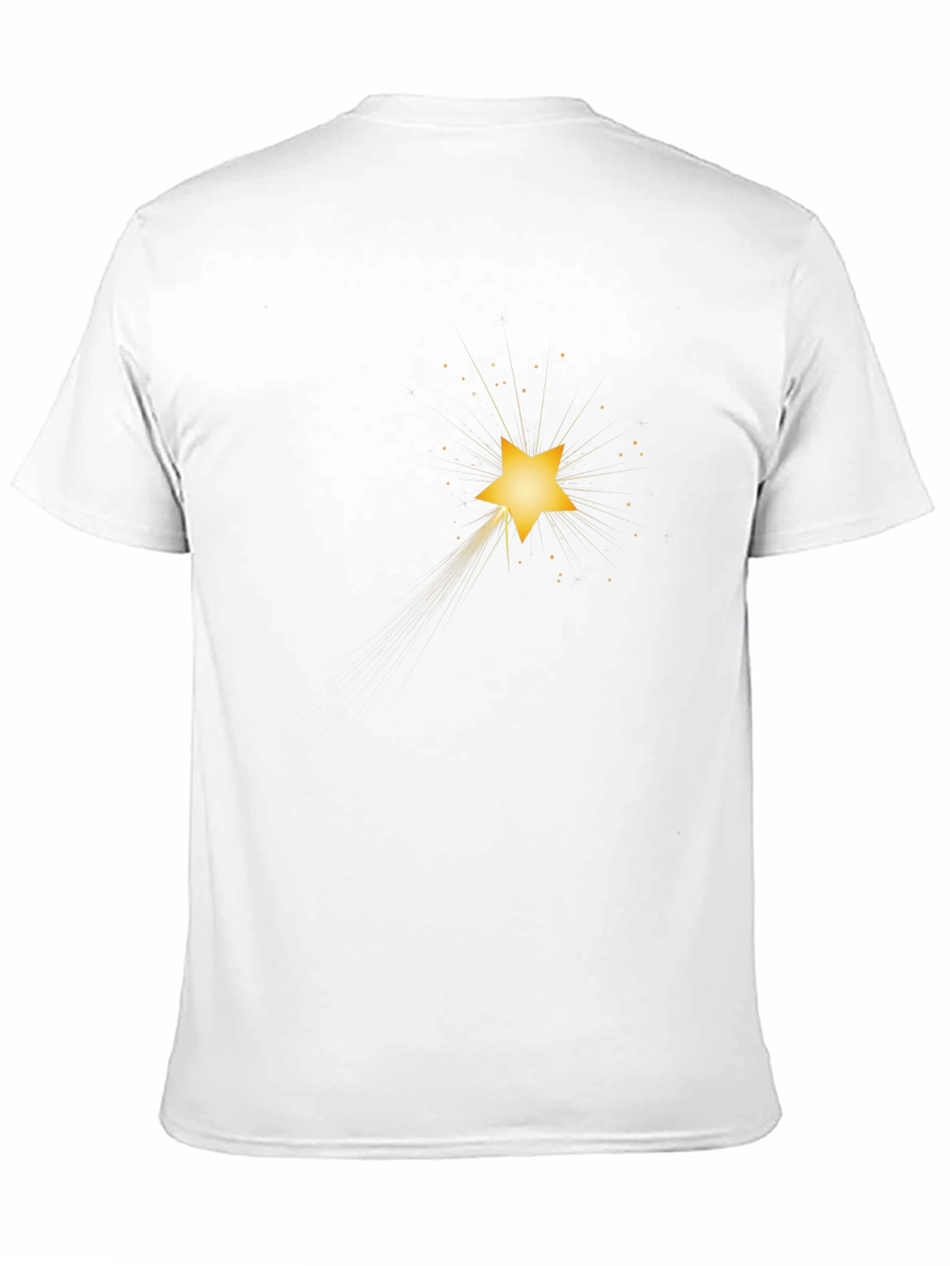 Mens Black T-Shirt with Shining Star Graphic