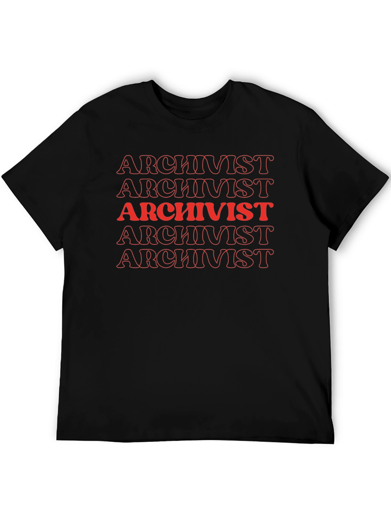 Archivist Retro Graphic Tee - Black Crew Neck