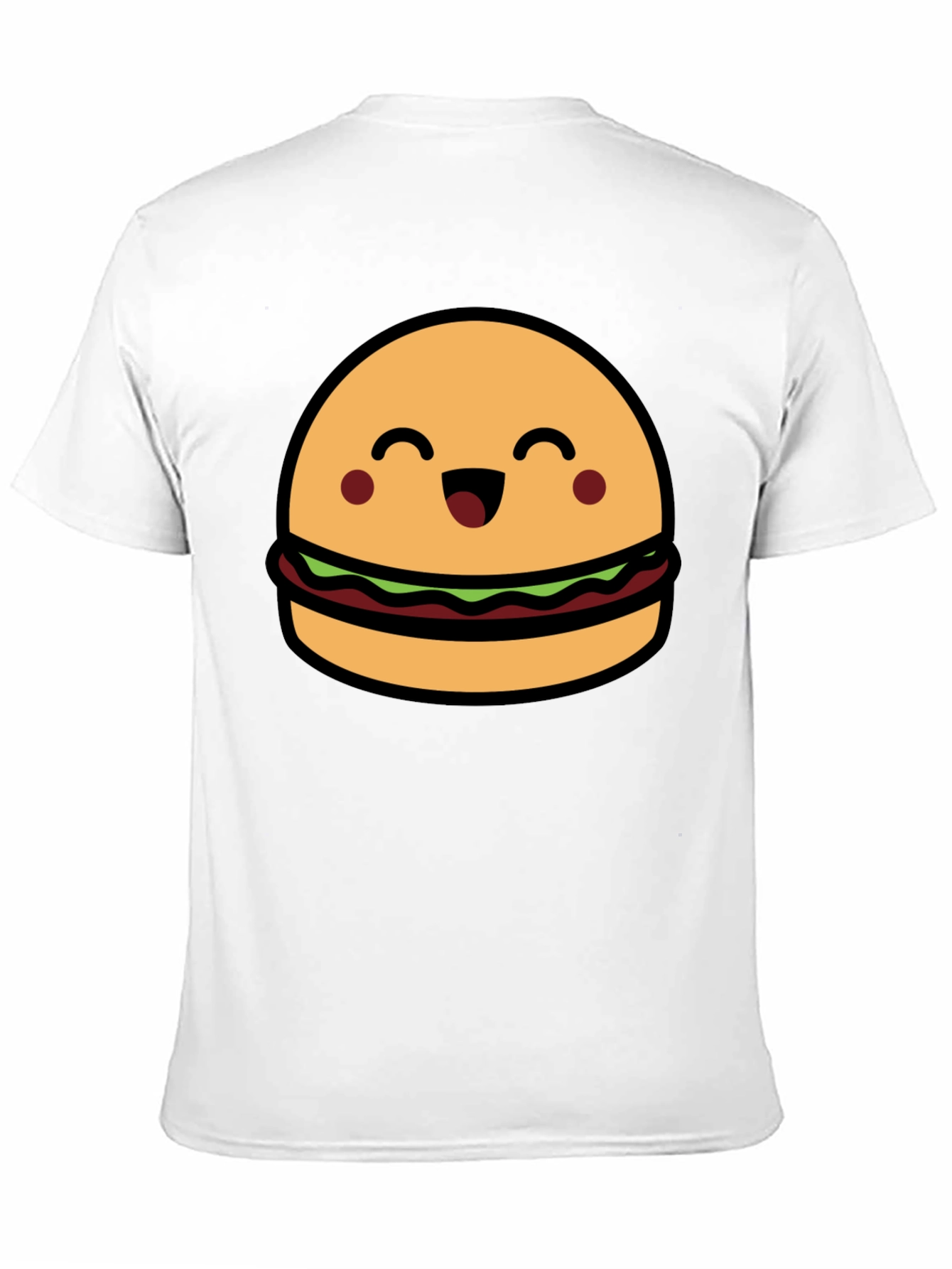 Cute Burger Graphic Tee - Black