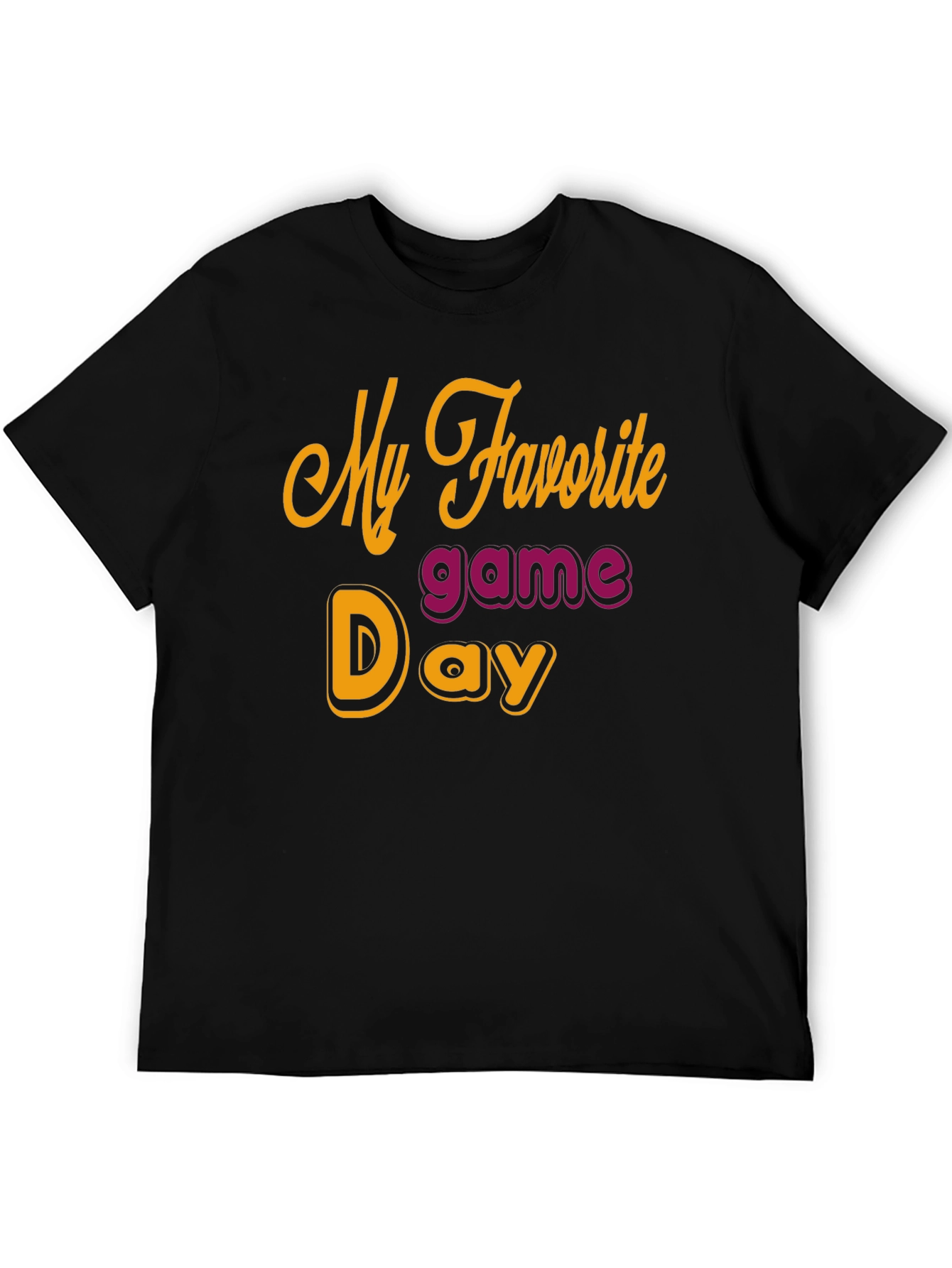 My Favorite Game Day Black T-Shirt