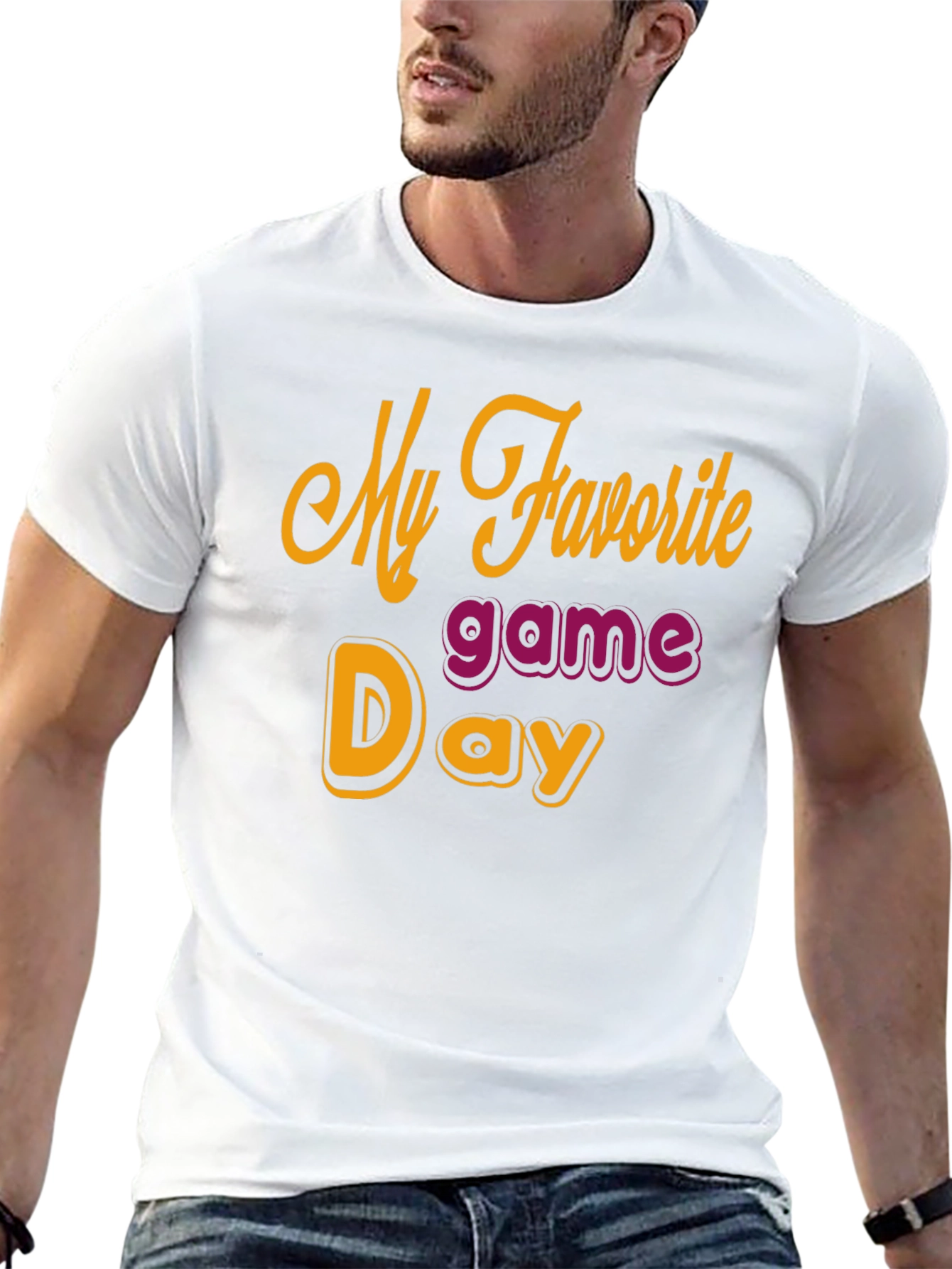 My Favorite Game Day Black T-Shirt