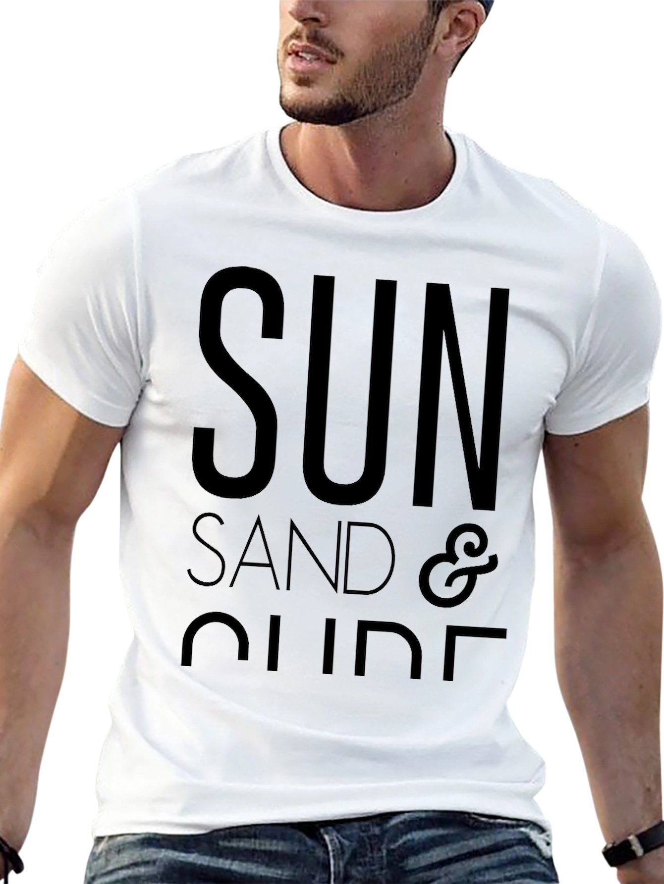 Sun Sand & Slide Black Graphic Tee