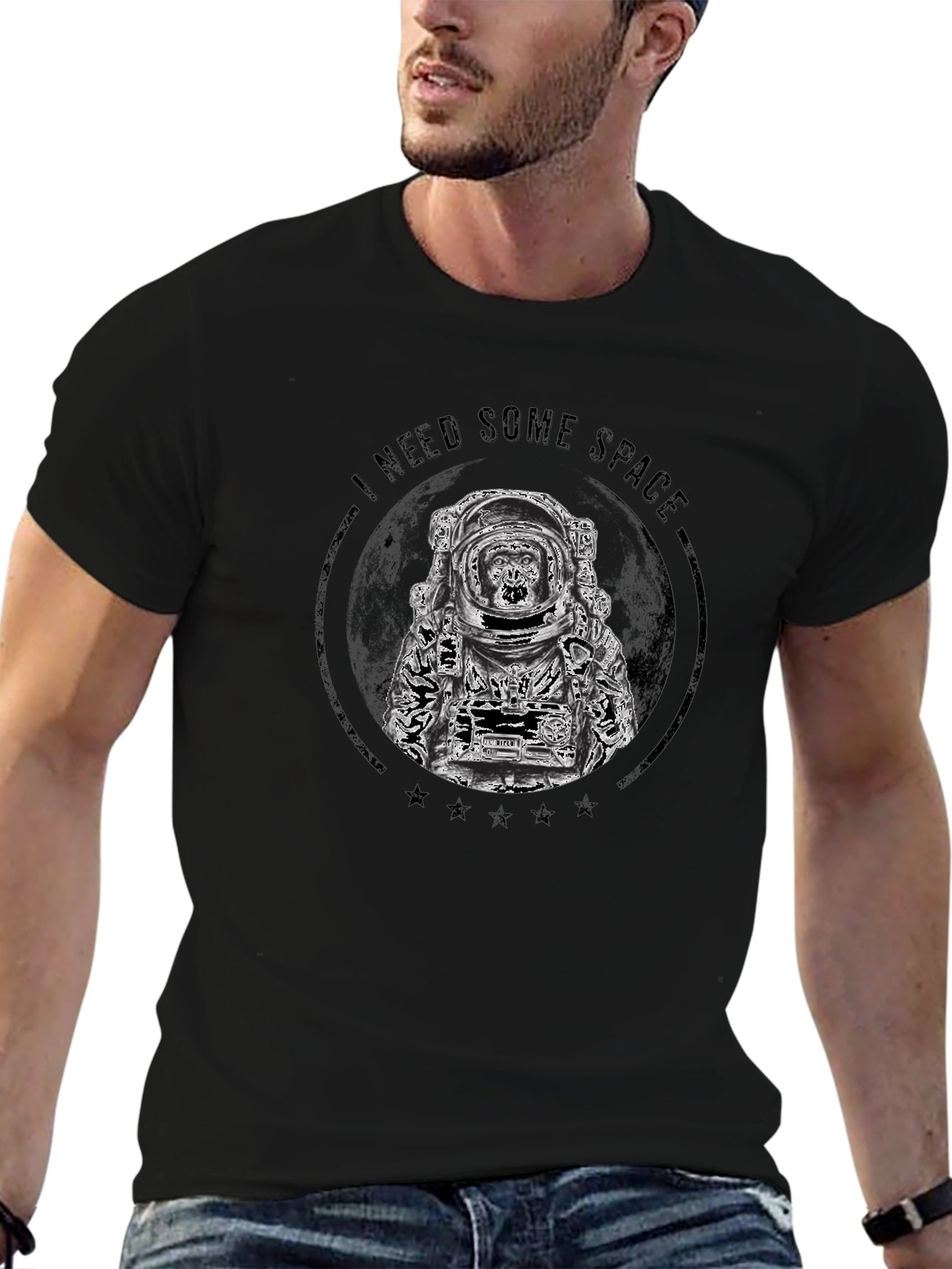 I Need Some Space Black T-Shirt