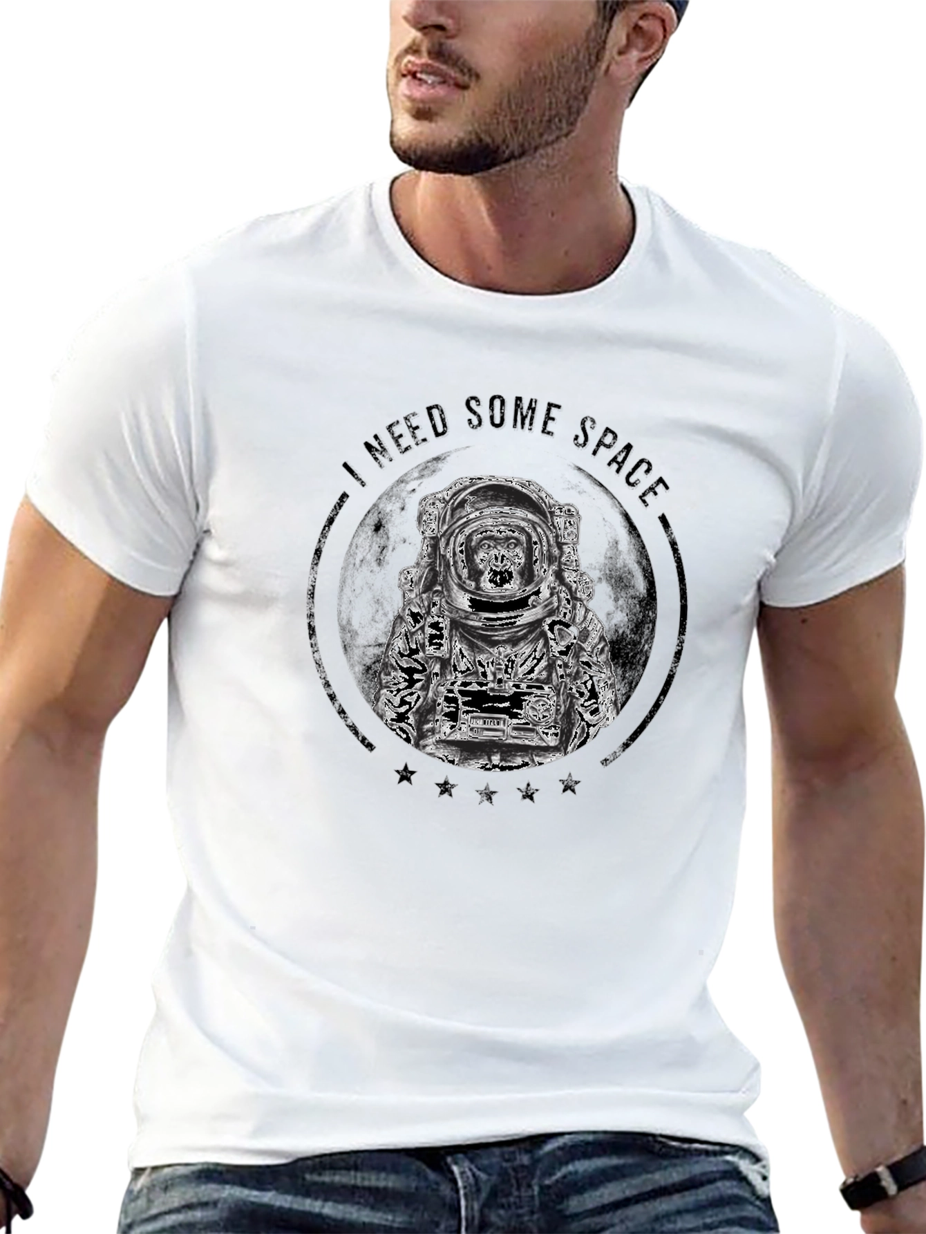 I Need Some Space Black T-Shirt