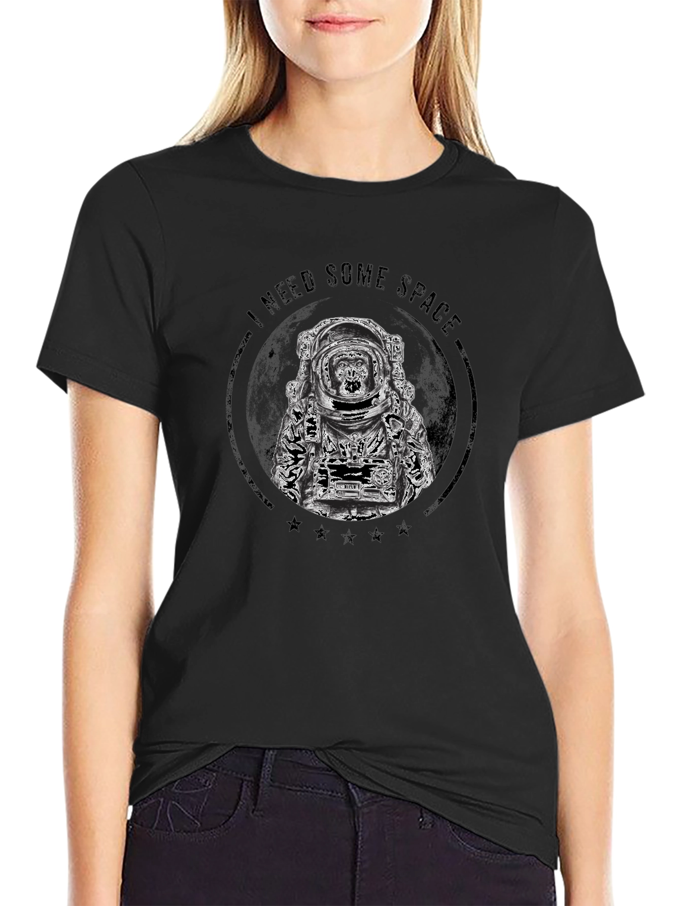 I Need Some Space Black T-Shirt