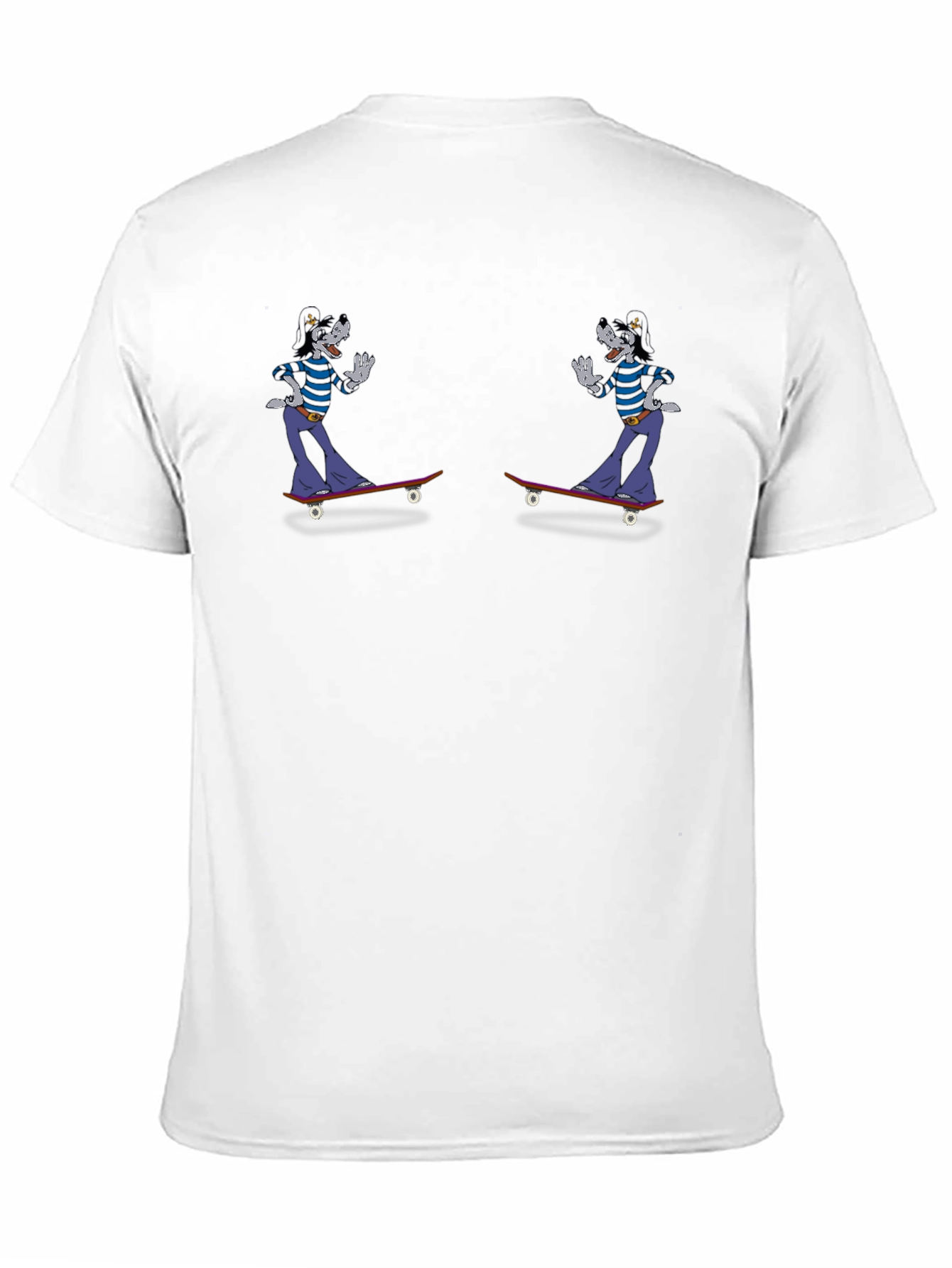 Skateboarding Goofy Tee - Black Cotton Graphic T-Shirt