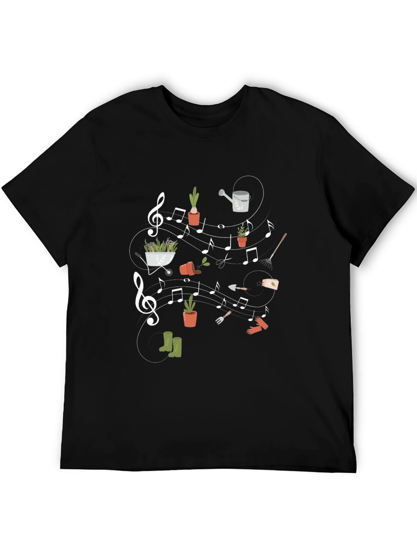 Musical Gardening T-Shirt - Unique Gardener Gift