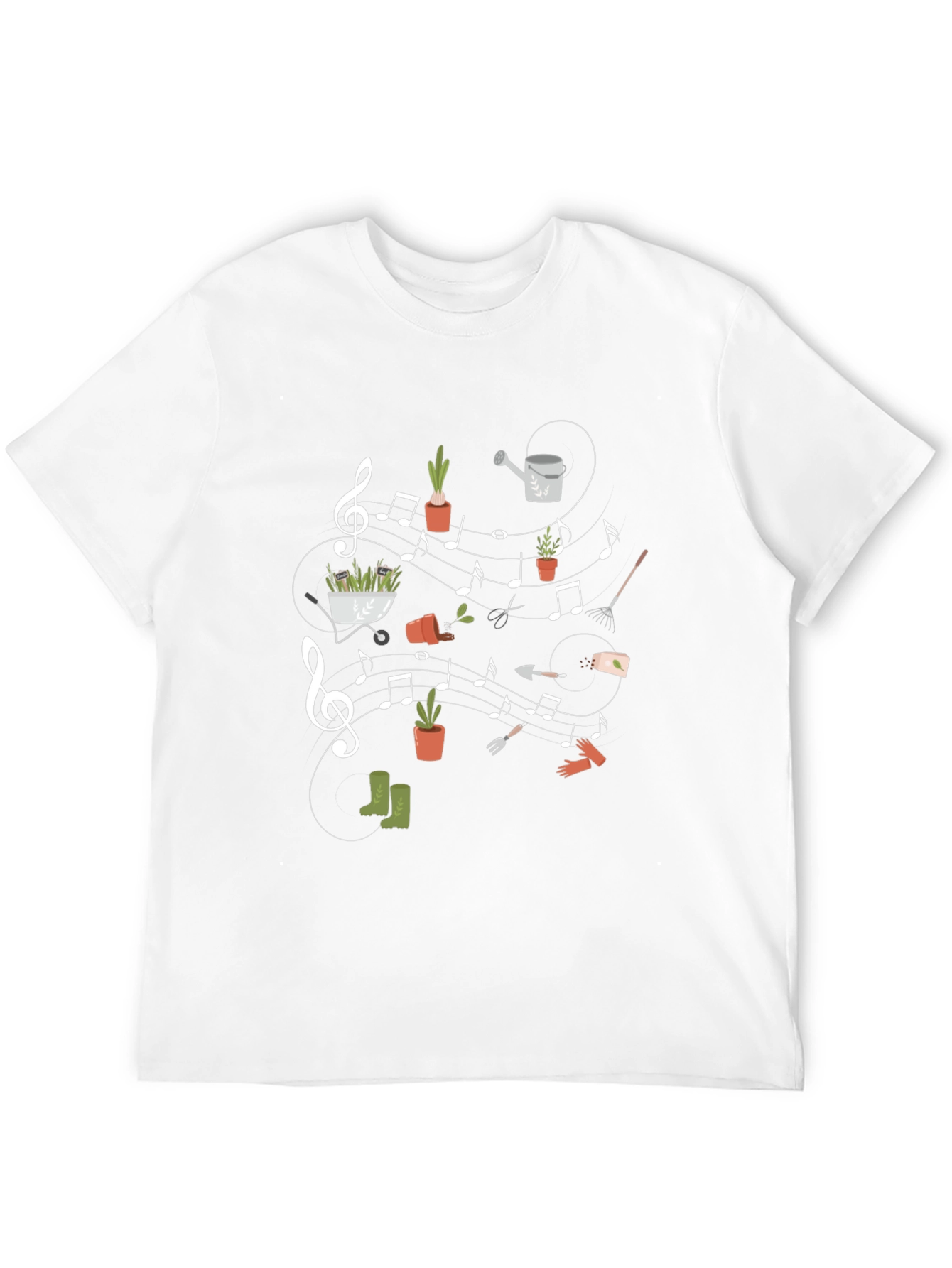 Musical Gardening T-Shirt - Unique Gardener Gift