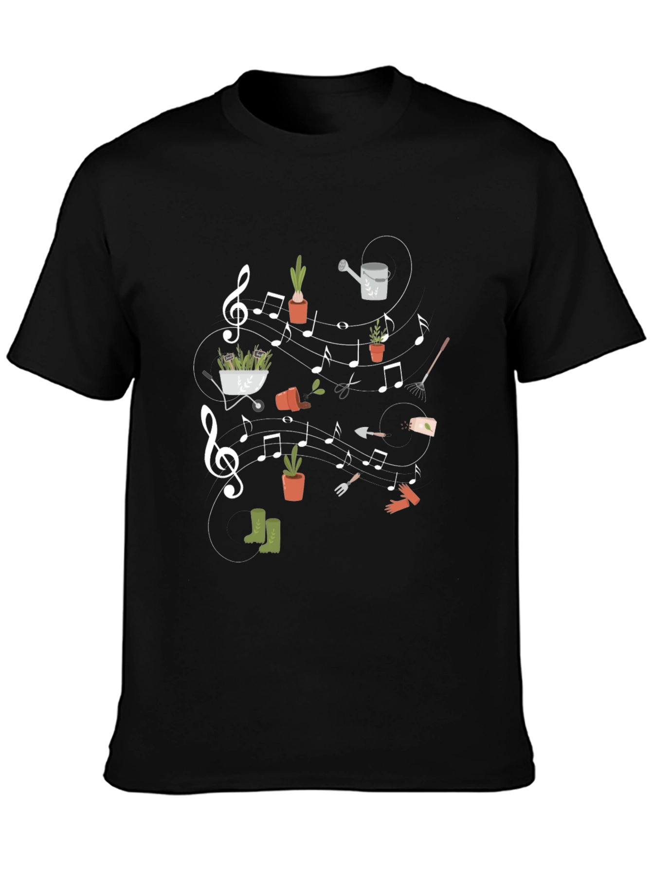 Musical Gardening T-Shirt - Unique Gardener Gift