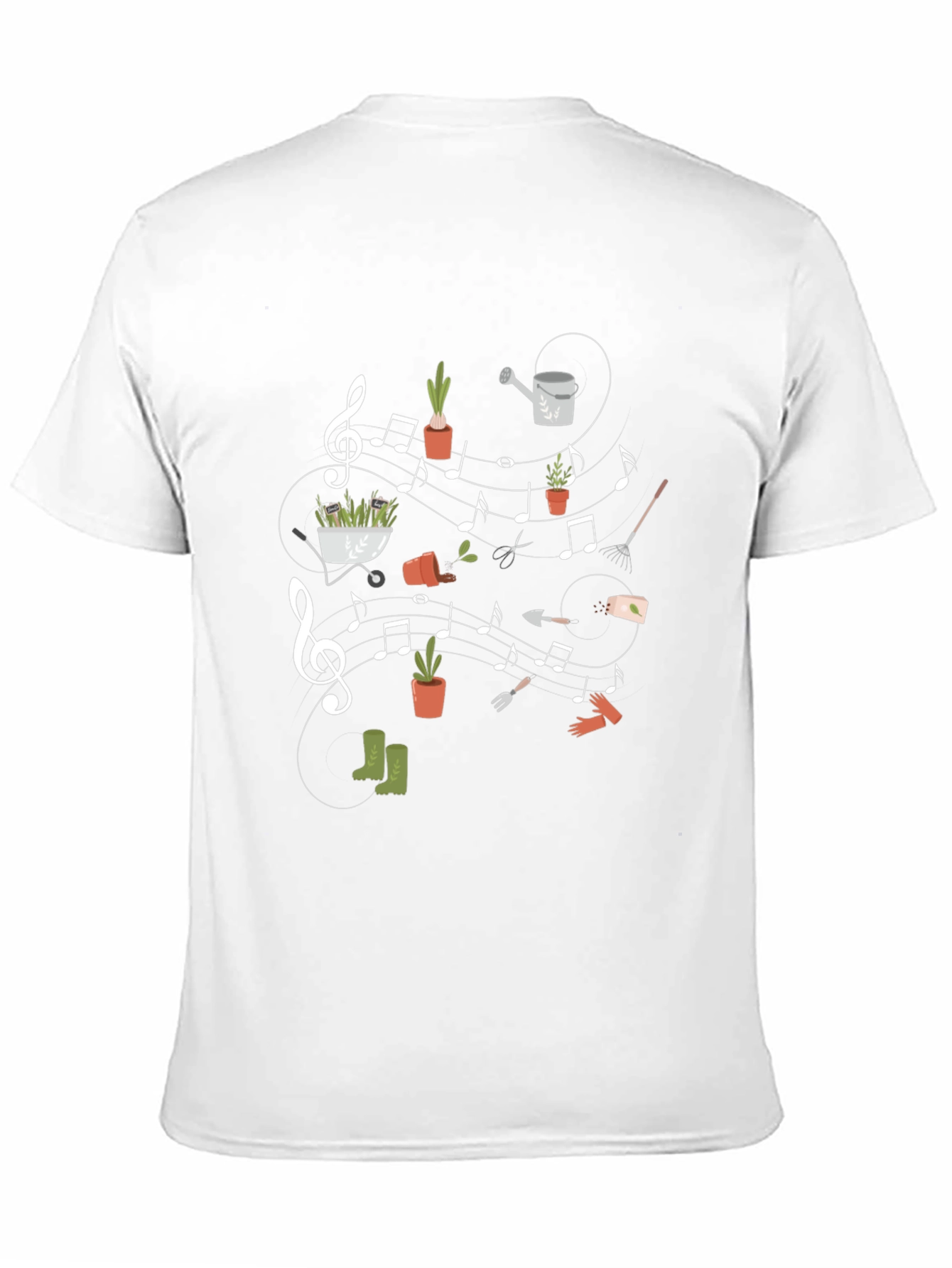 Musical Gardening T-Shirt - Unique Gardener Gift