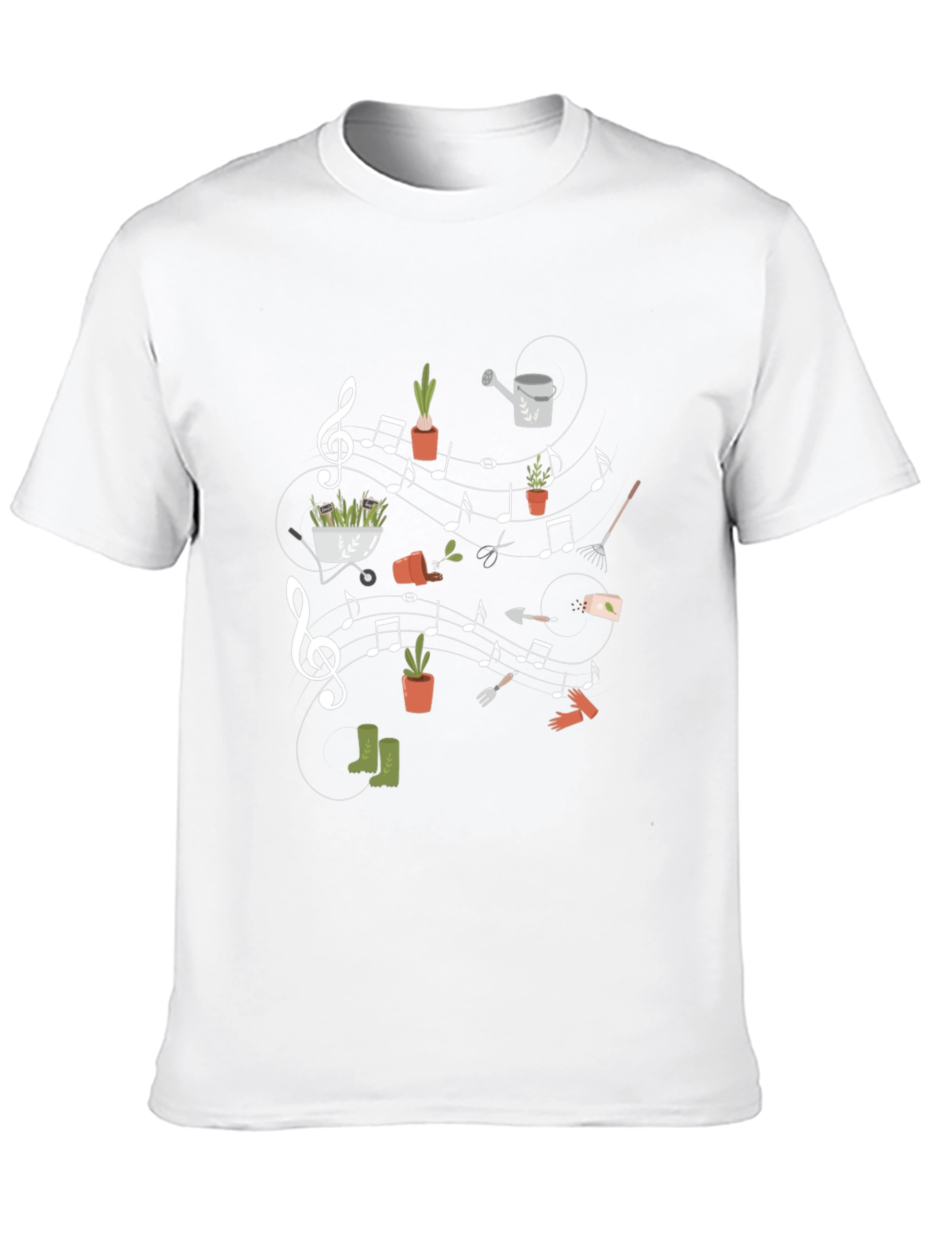 Musical Gardening T-Shirt - Unique Gardener Gift