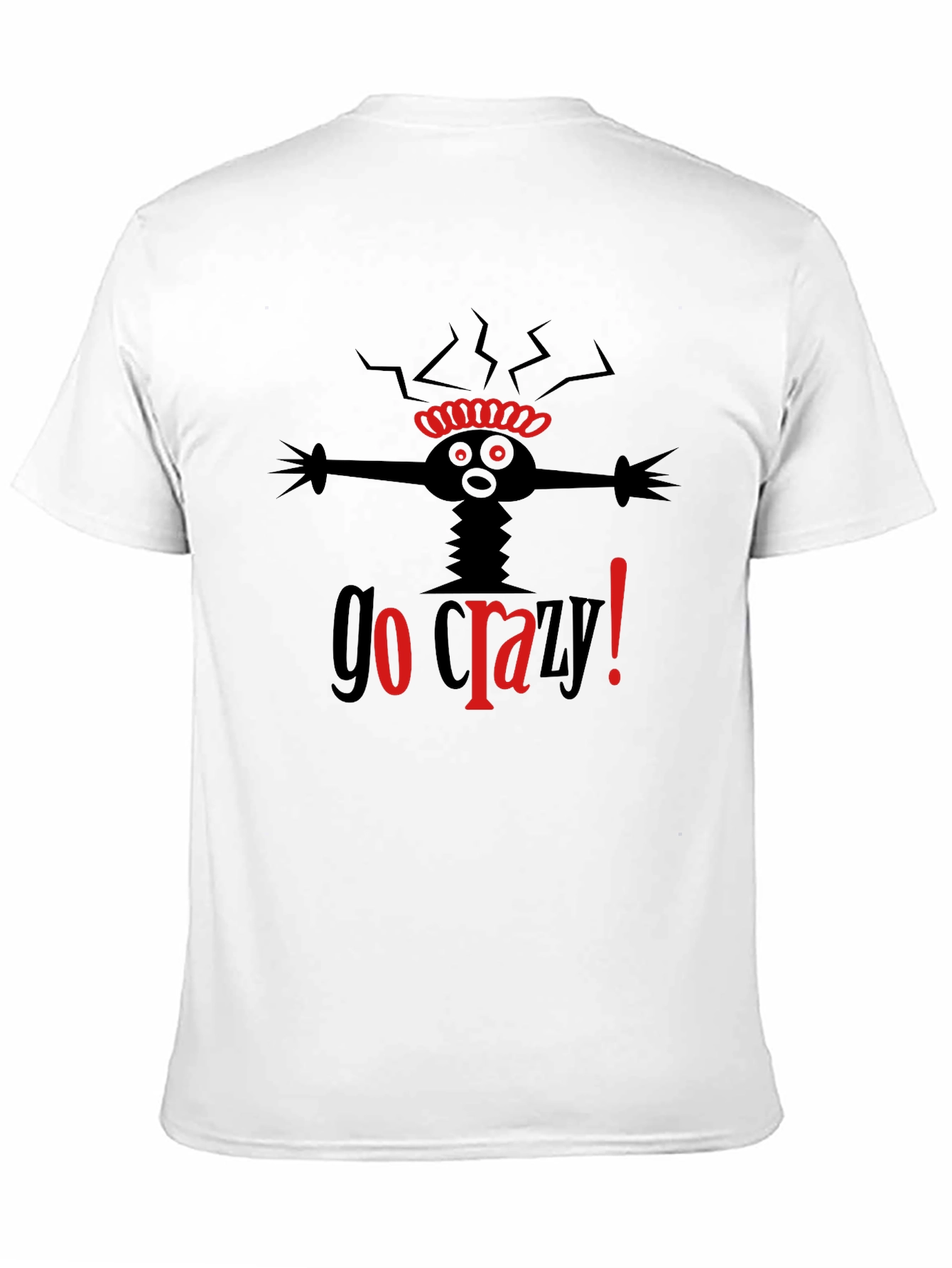 Go Crazy! Black Graphic T-Shirt