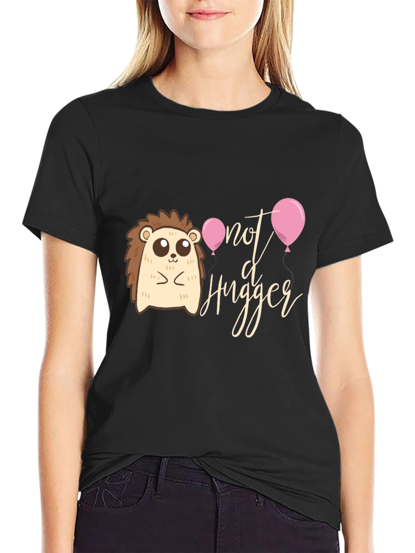 Not A Hugger T-Shirt: Cute Hedgehog Design