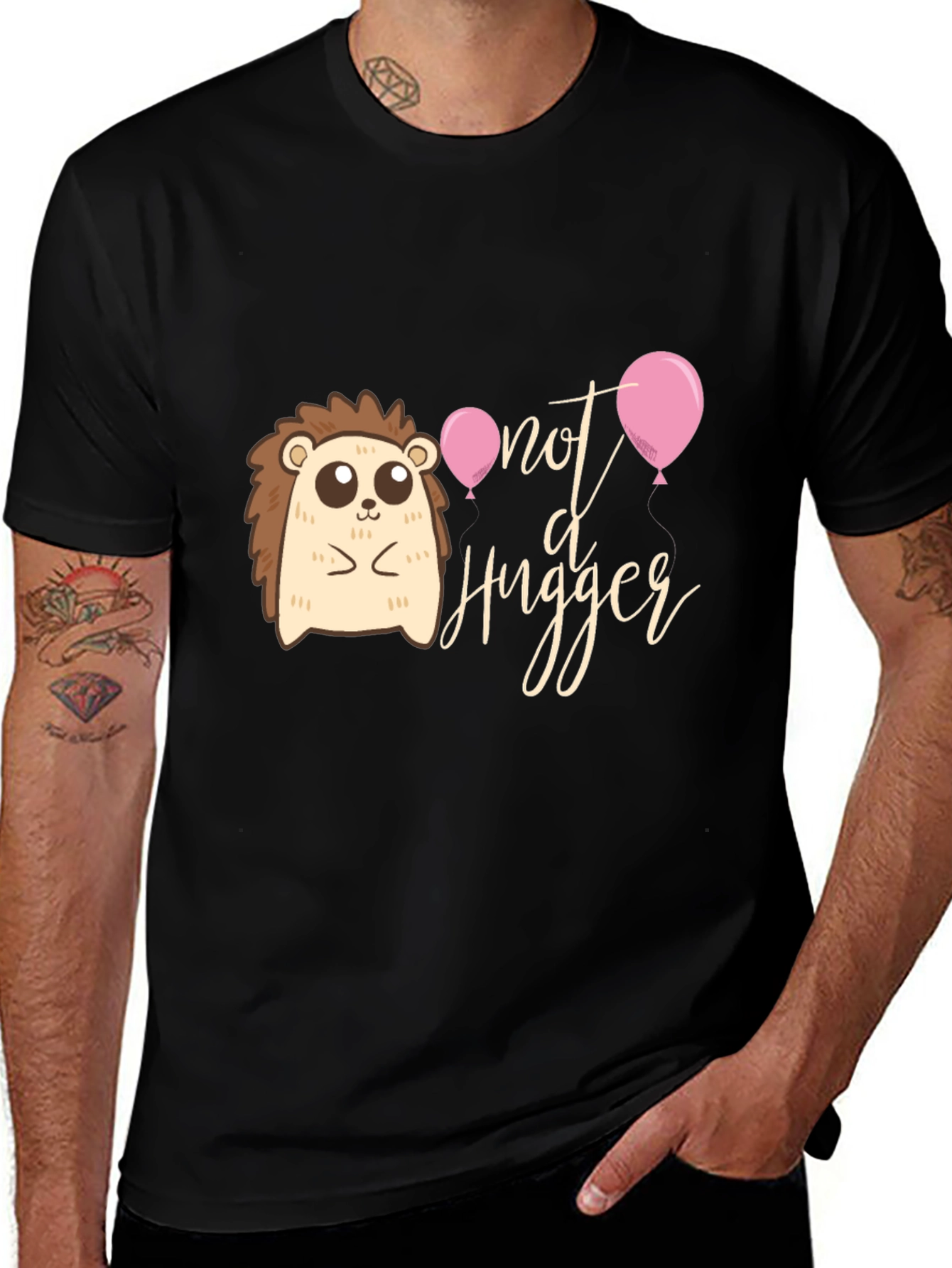 Not A Hugger T-Shirt: Cute Hedgehog Design