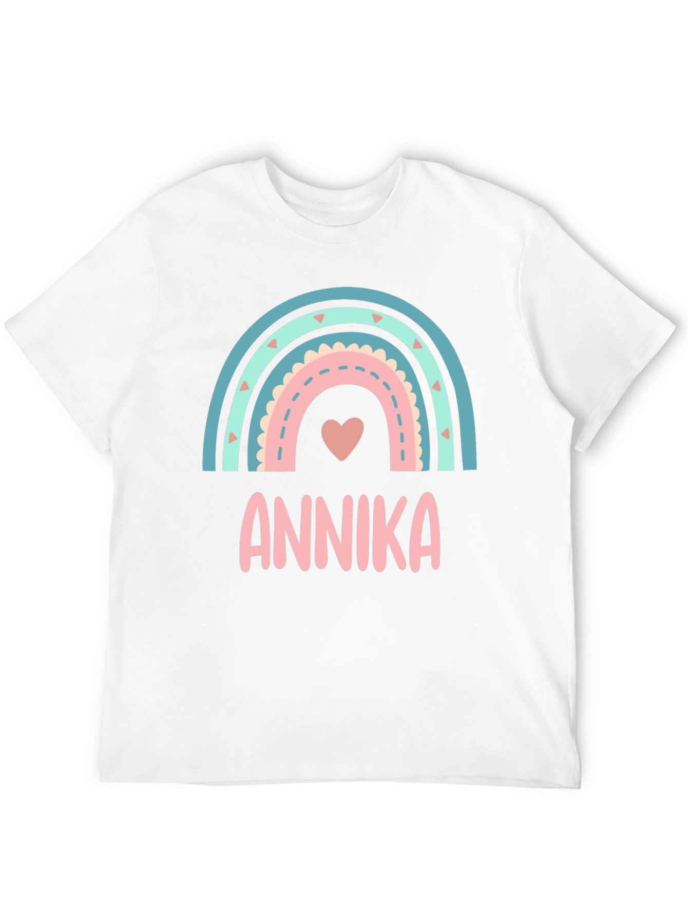 Annika Rainbow Personalized Kids T-Shirt