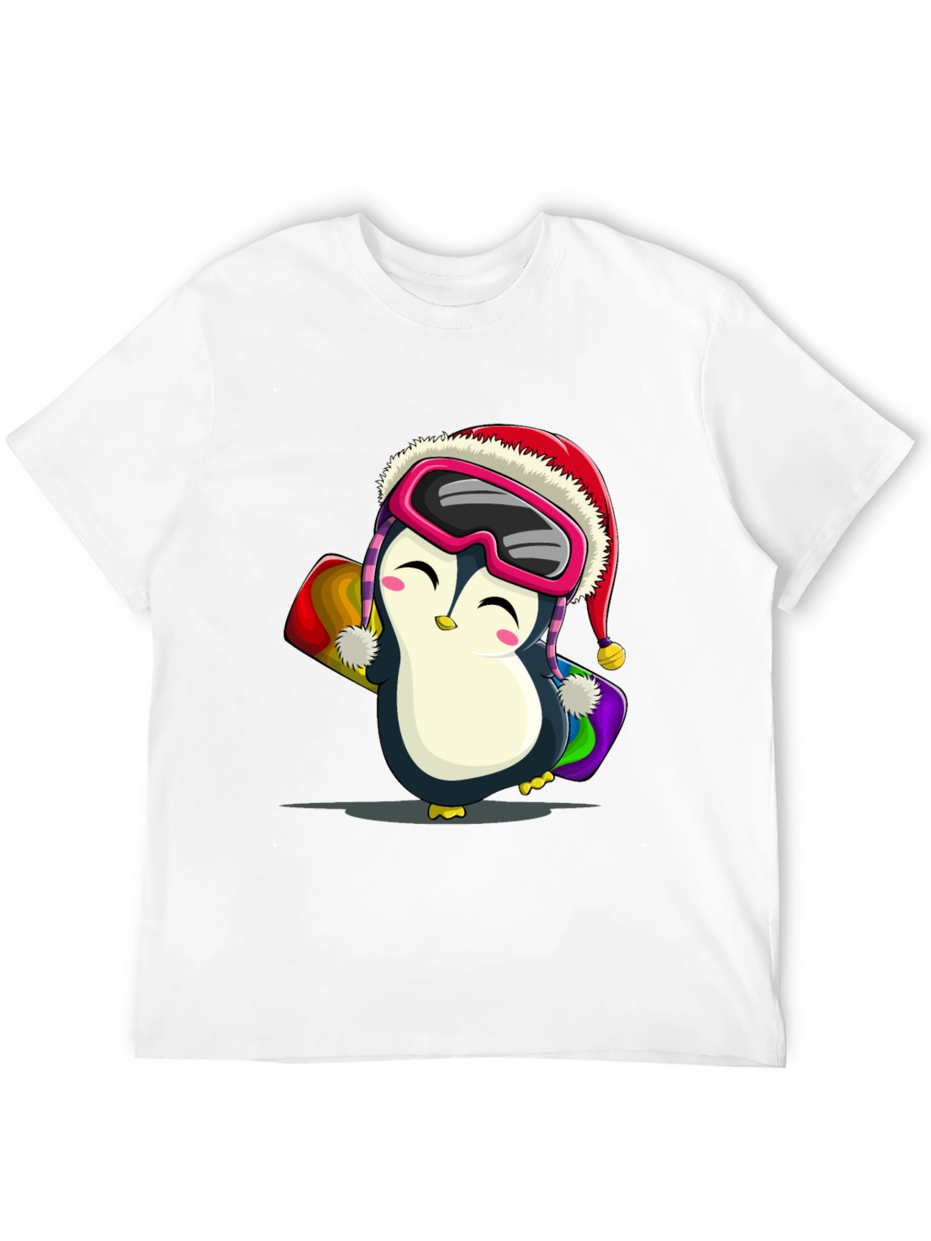 Penguin Snowboarder Graphic Tee