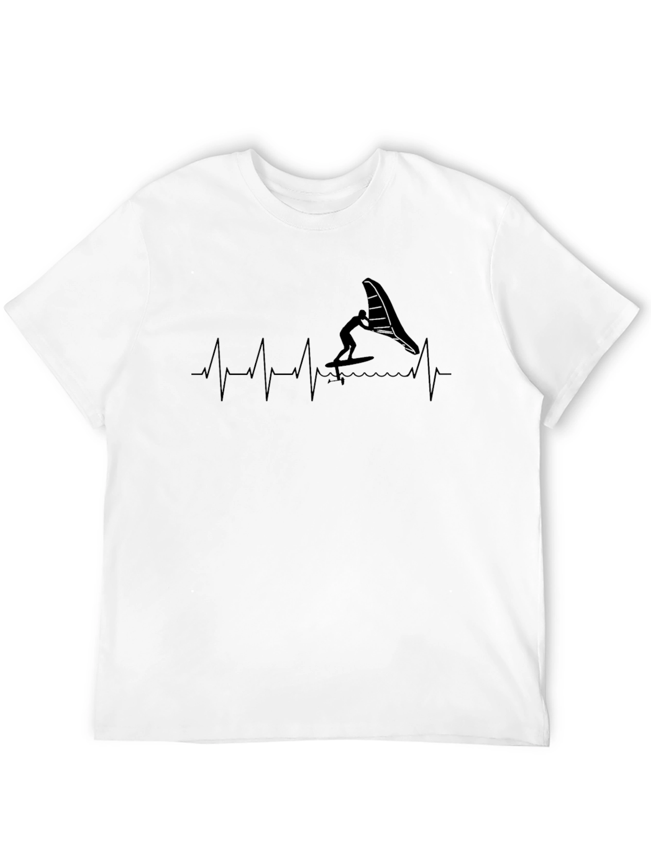 Wing Foil Heartbeat T-Shirt - Black