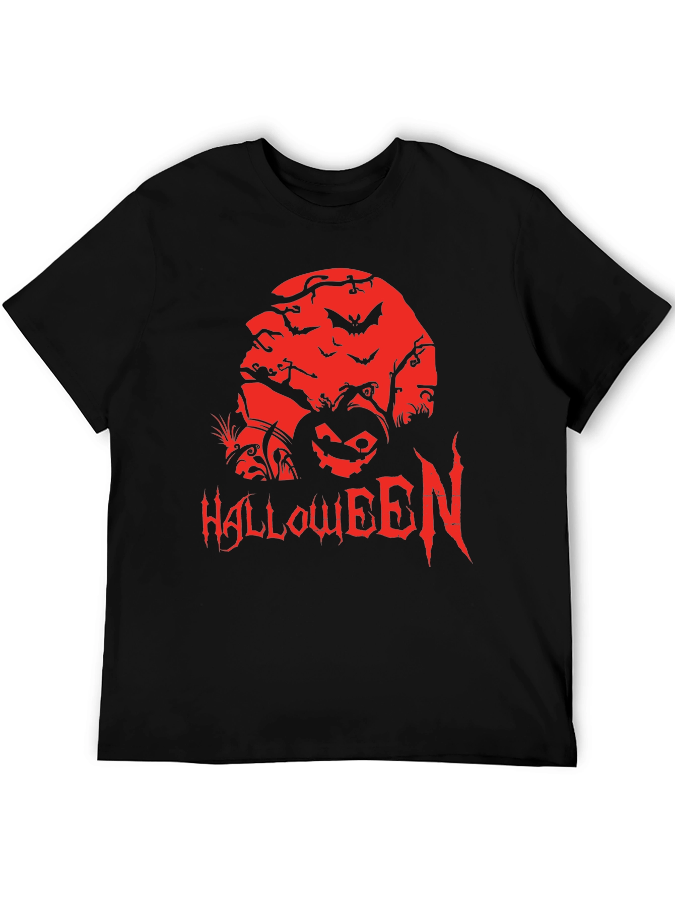 Halloween Graphic Tee - Spooky Pumpkin Design