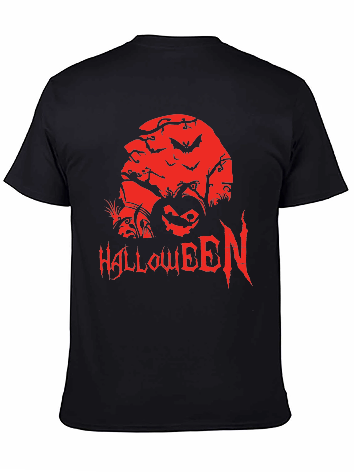 Halloween Graphic Tee - Spooky Pumpkin Design