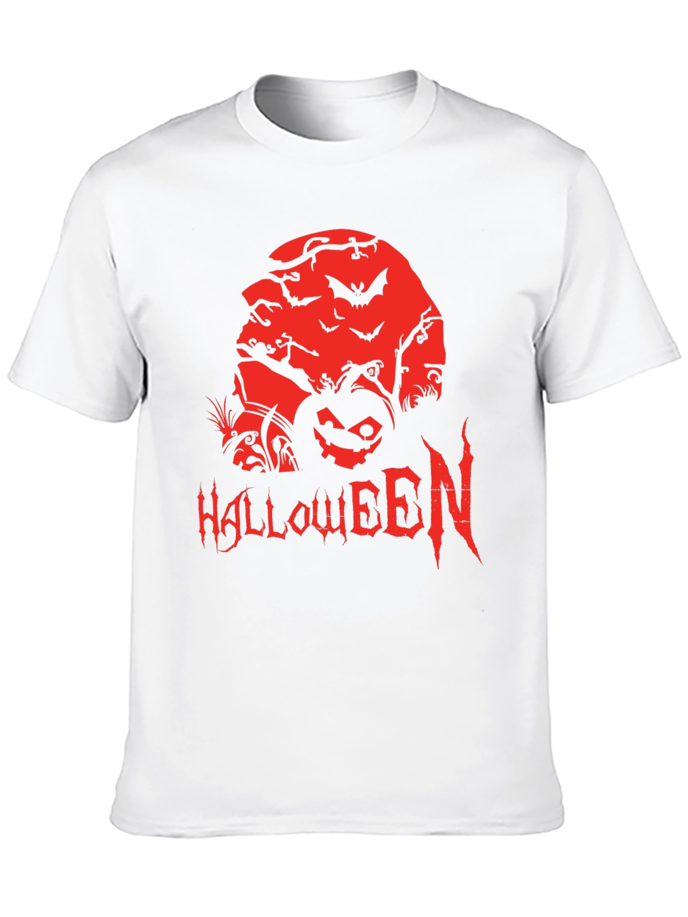 Halloween Graphic Tee - Spooky Pumpkin Design