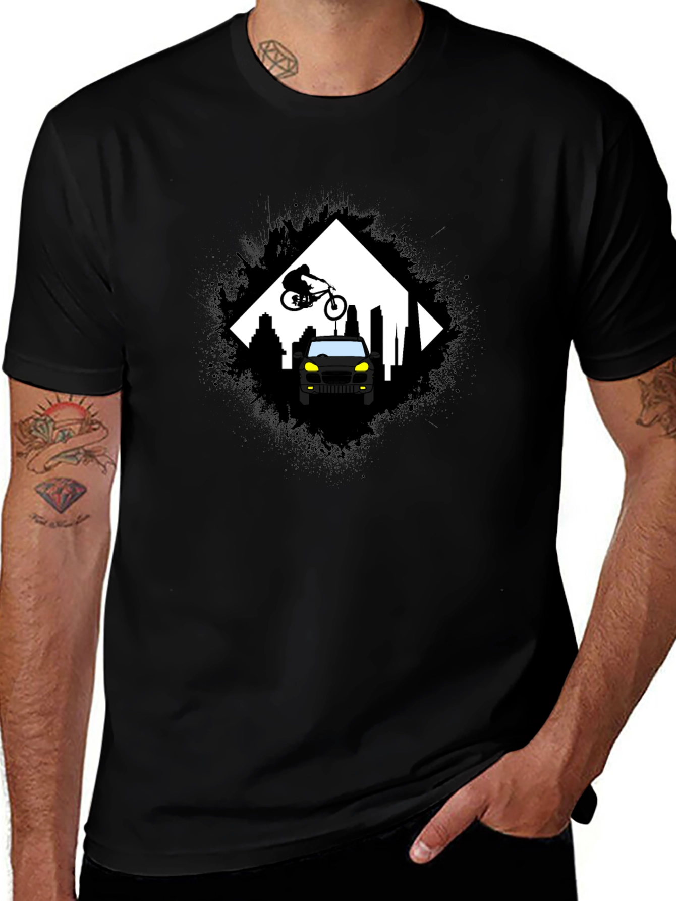 Urban Ride T-Shirt - Black Graphic Tee