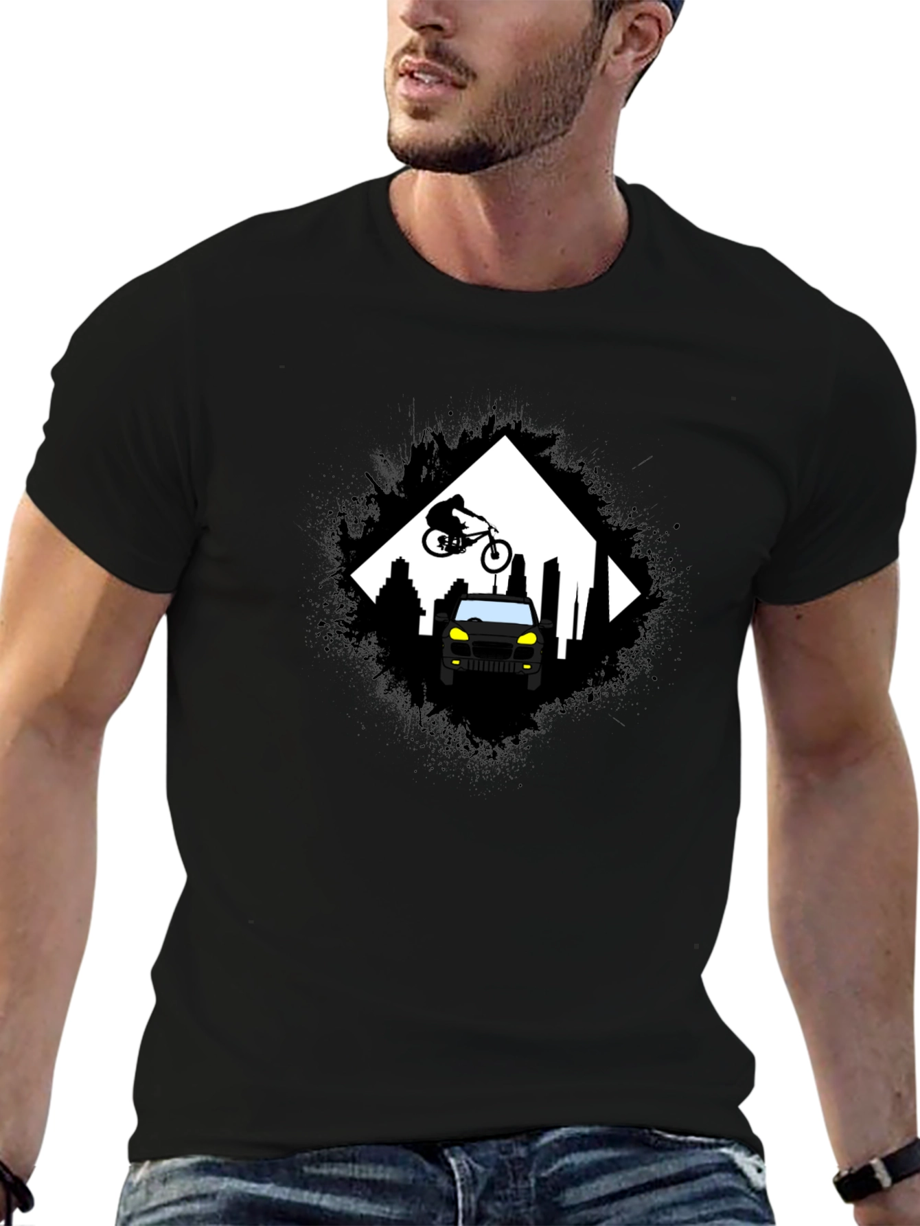 Urban Ride T-Shirt - Black Graphic Tee
