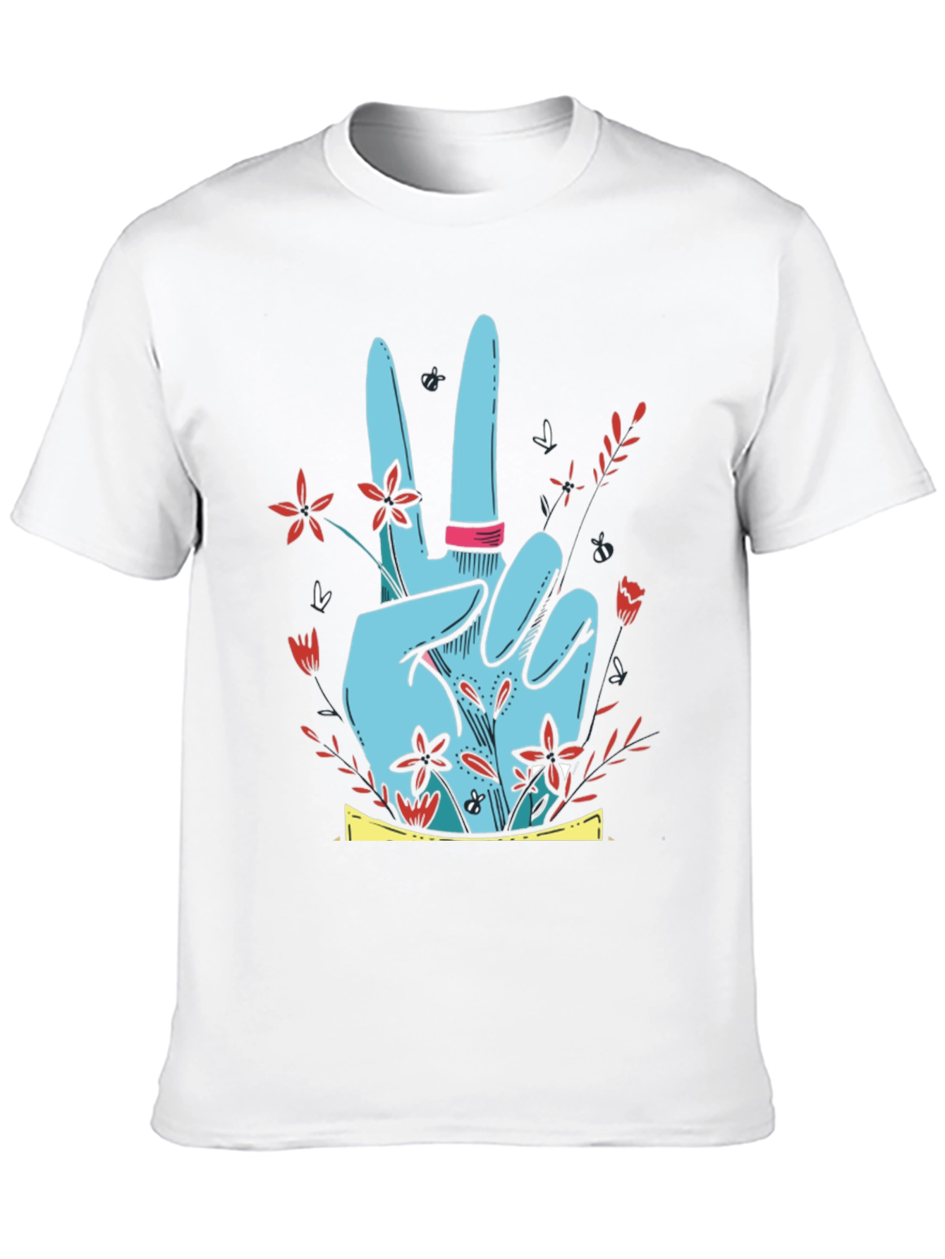 Peace Sign Floral Graphic Tee