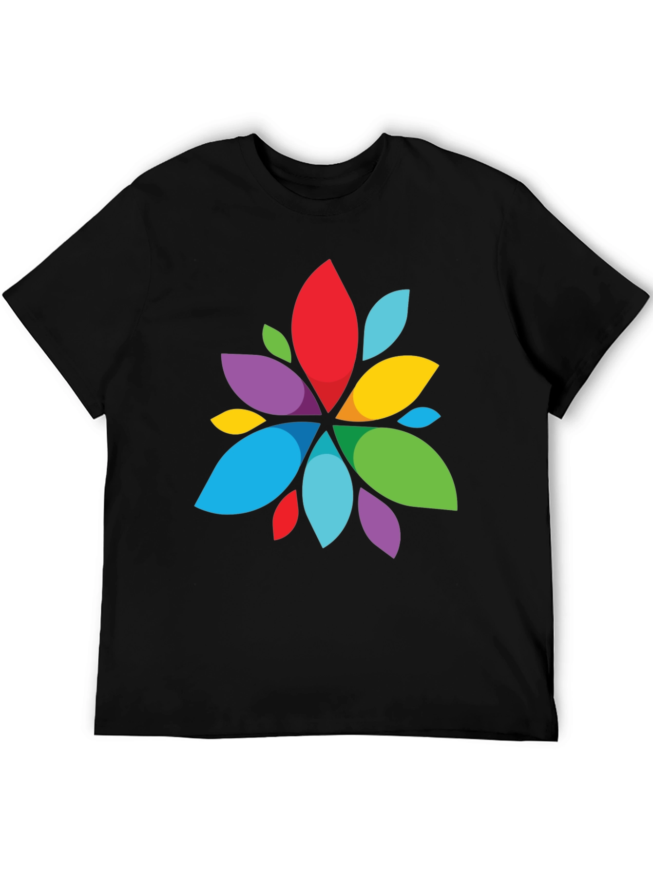 Vibrant Abstract Flower Graphic T-Shirt