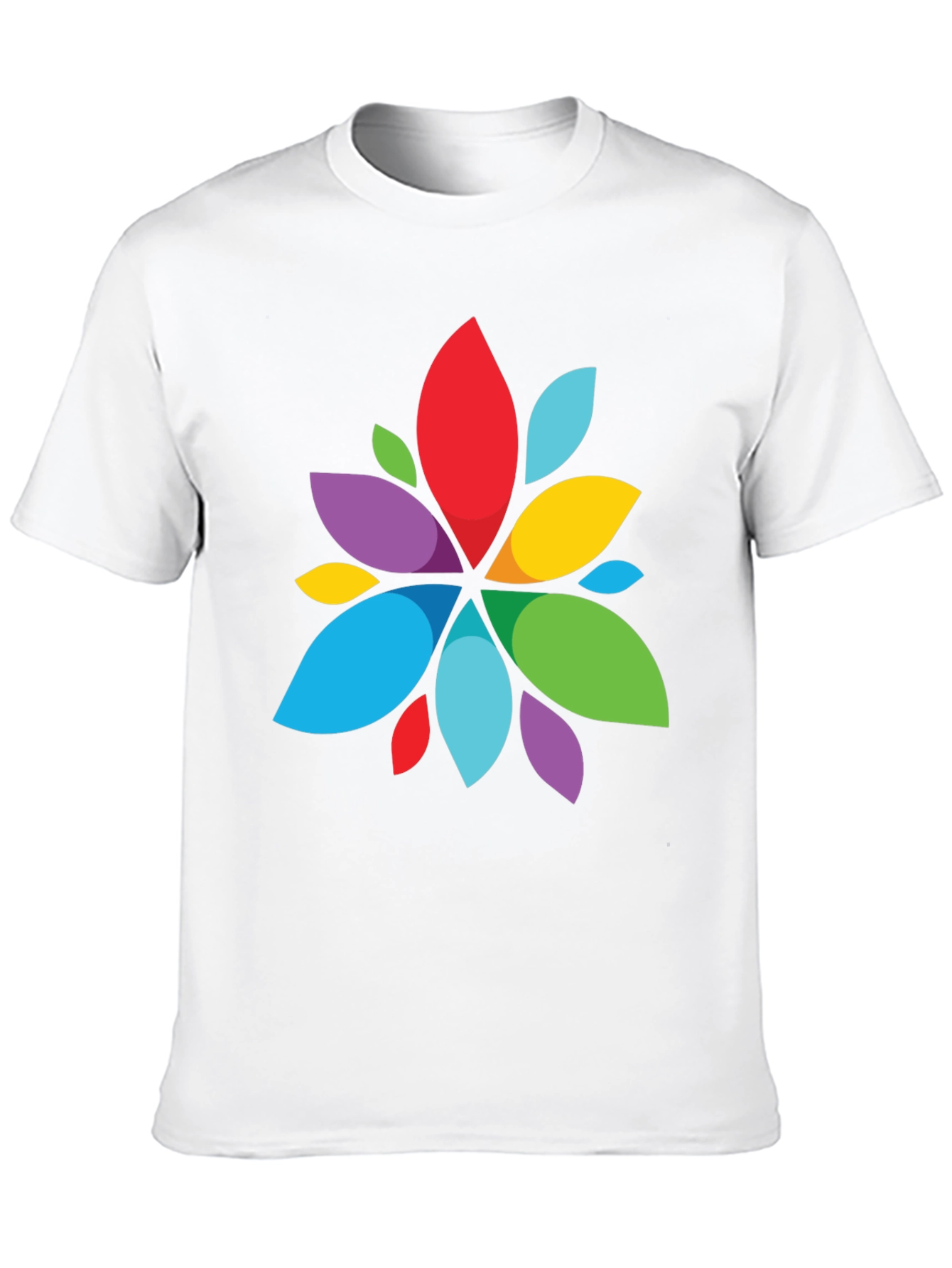 Vibrant Abstract Flower Graphic T-Shirt