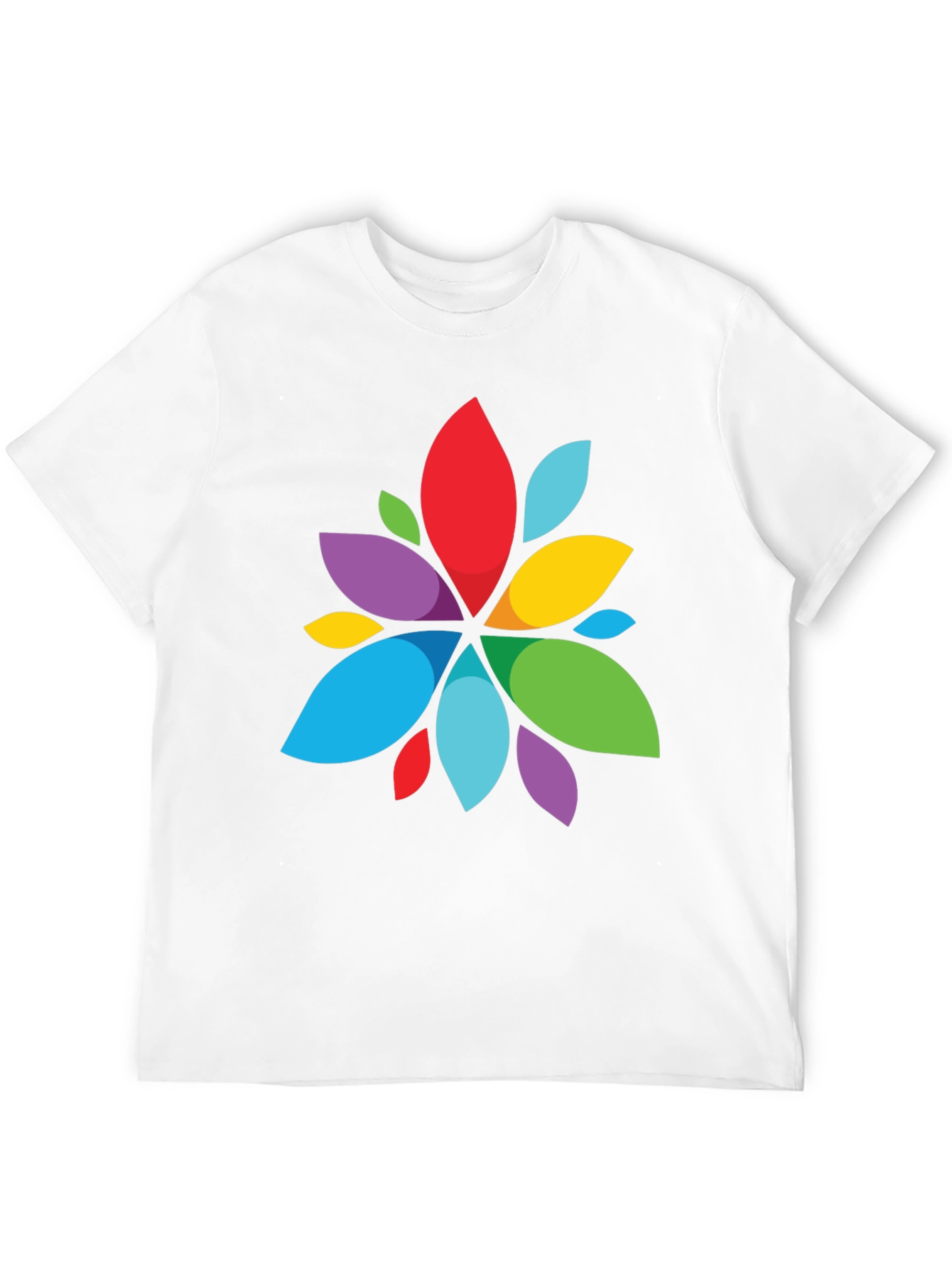 Vibrant Abstract Flower Graphic T-Shirt