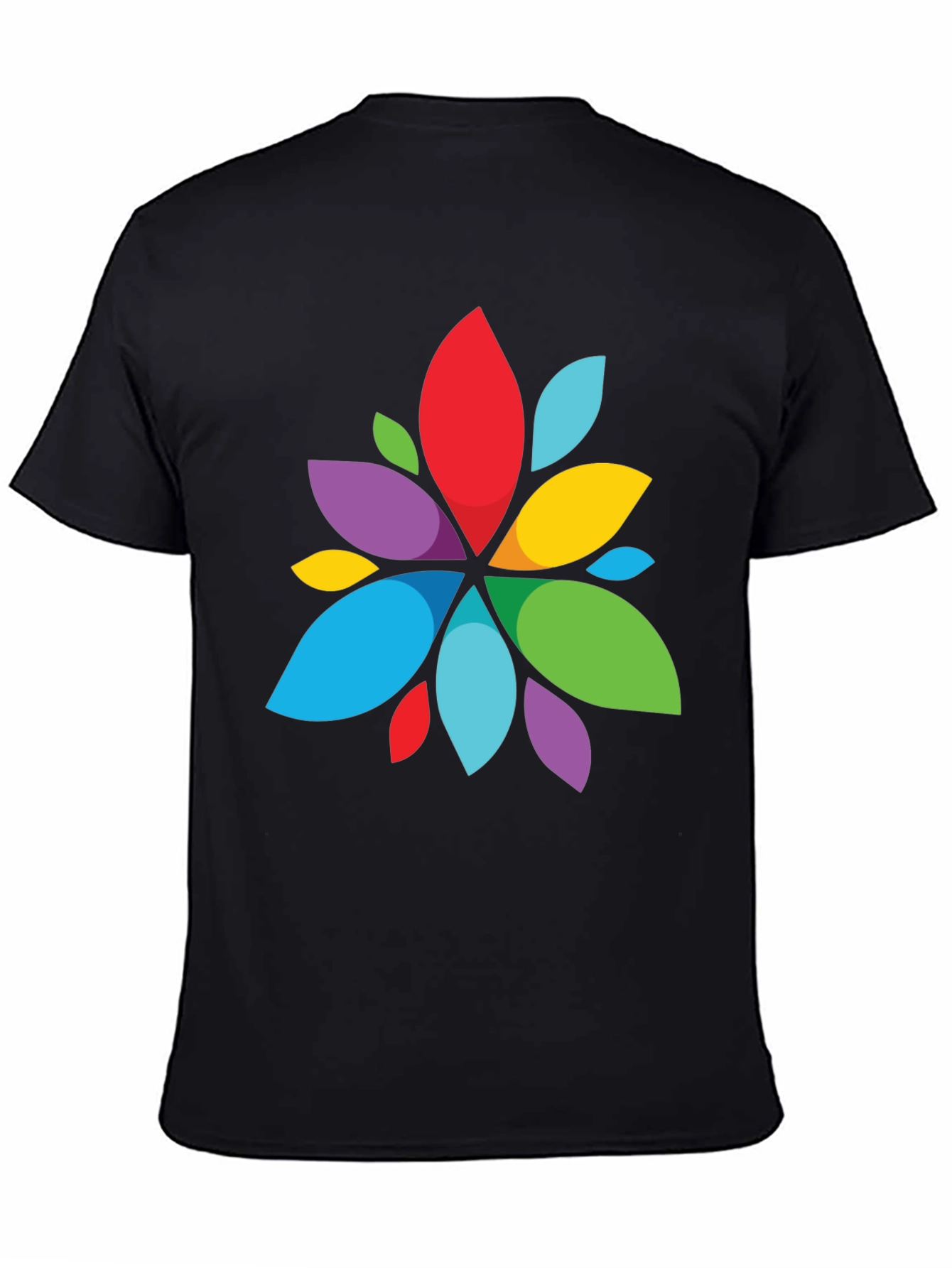 Vibrant Abstract Flower Graphic T-Shirt