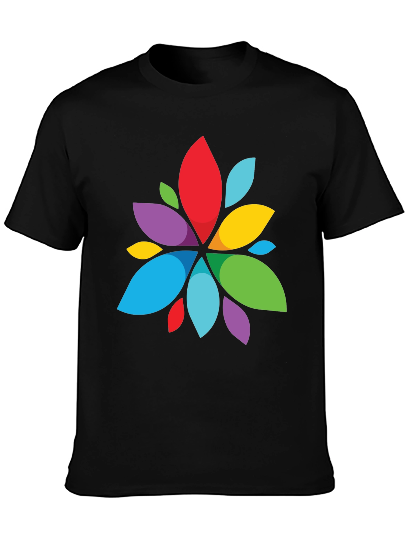 Vibrant Abstract Flower Graphic T-Shirt