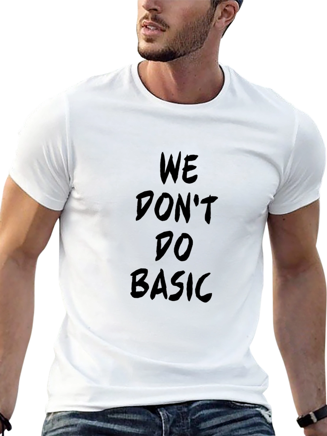 We Dont Do Basic Black Graphic Tee